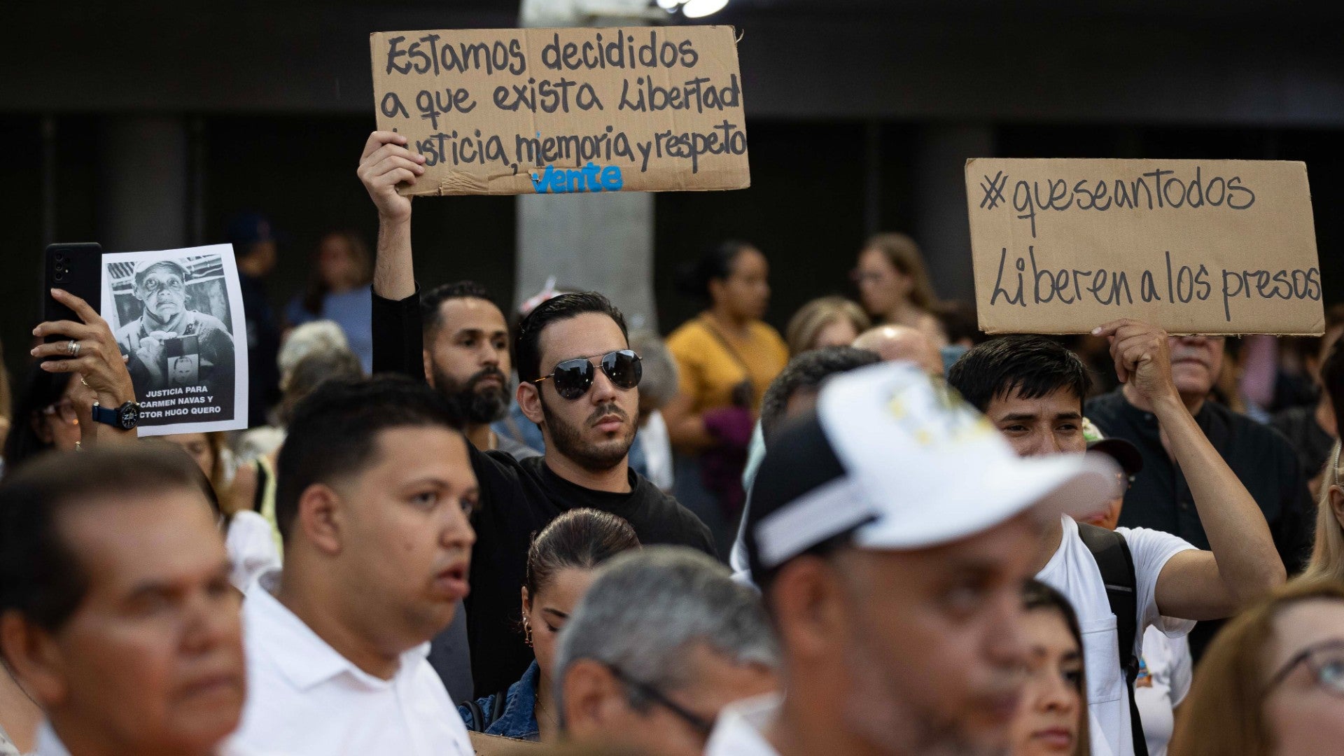 Manifestación por los presos políticos en Venezuela - Foto: EFE