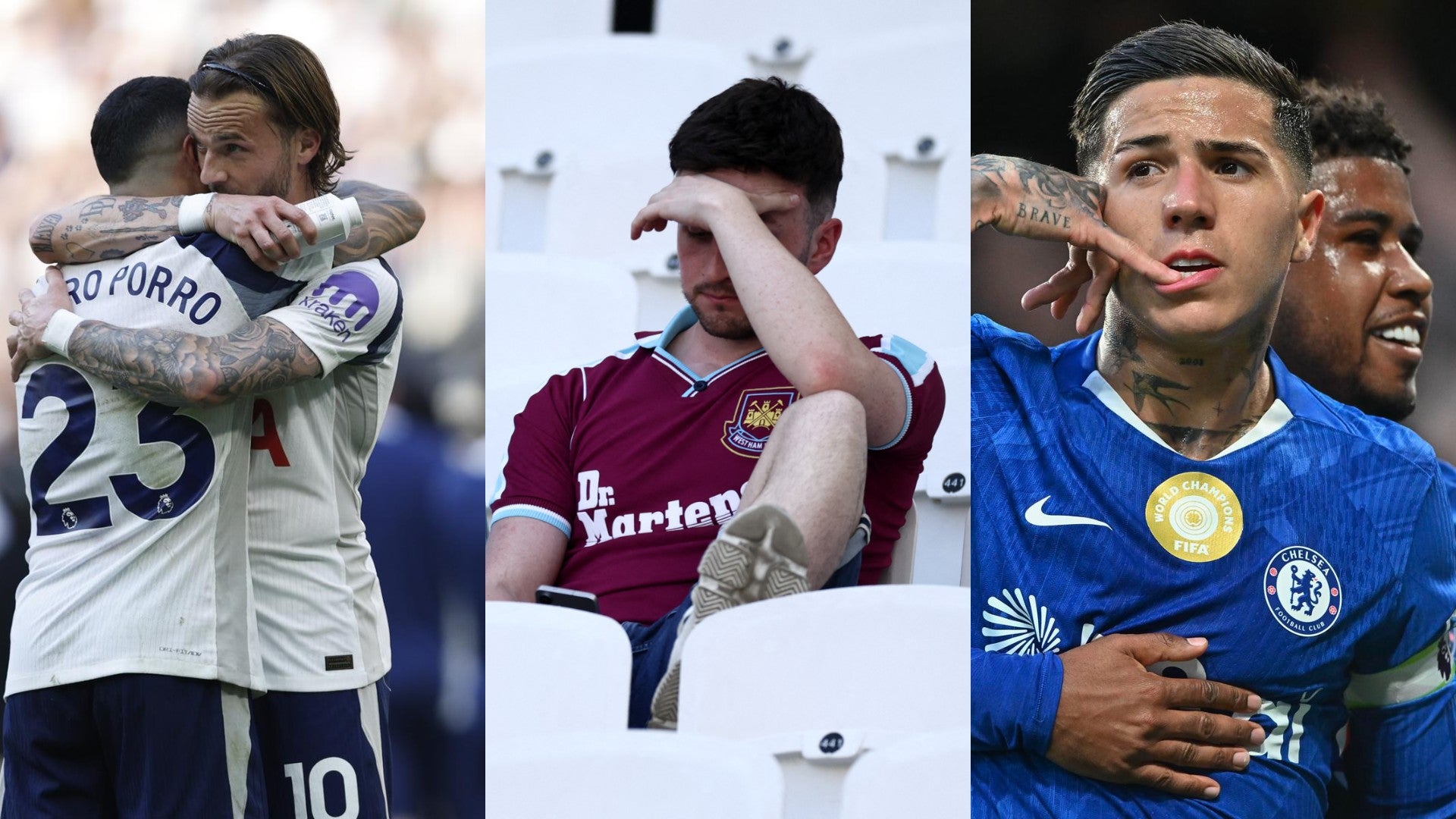 Tottenham, West Ham y Chelsea en la Premier League / FOTO: EFE/AFP