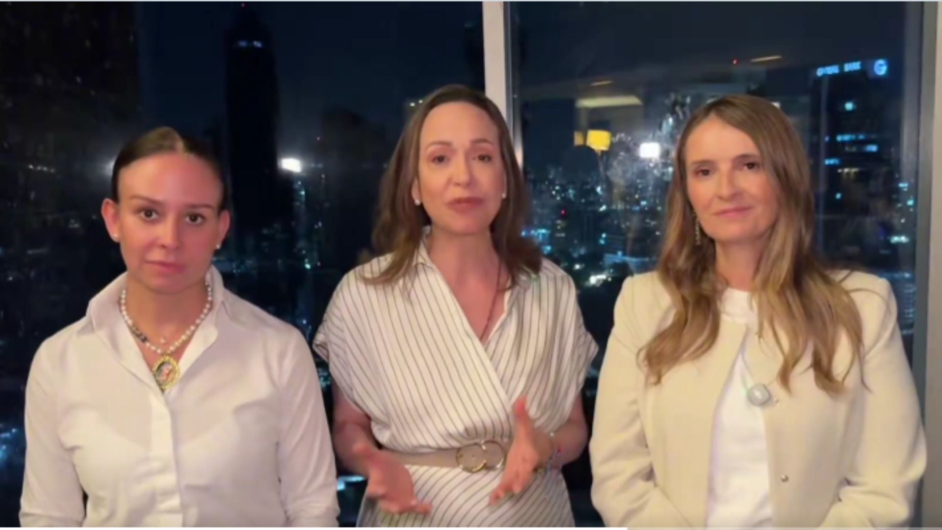 María Claudia Tarazona, María Corina Machado y Paloma Valencia en Panamá
