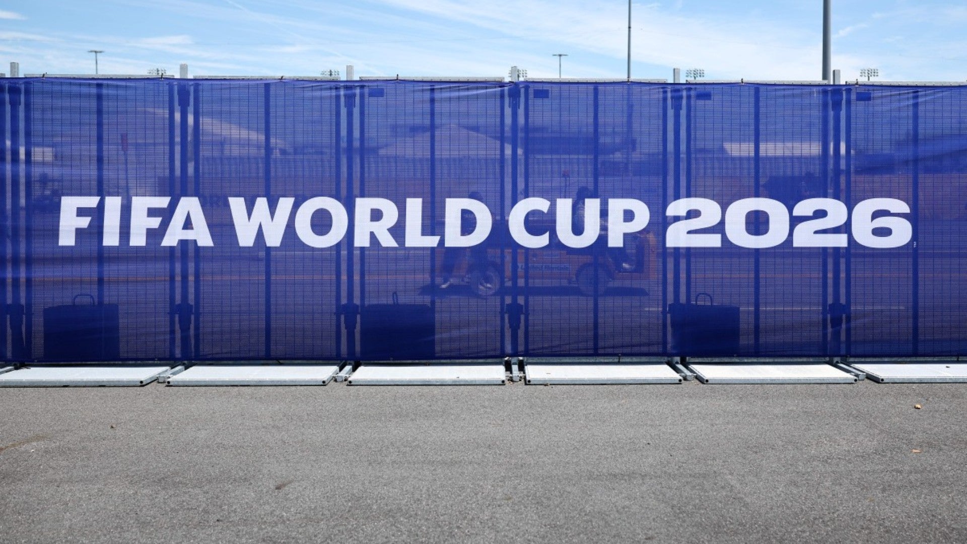 Cartel en el MetLife Stadium con motivo de la Copa Mundial de la FIFA 2026 - AFP
