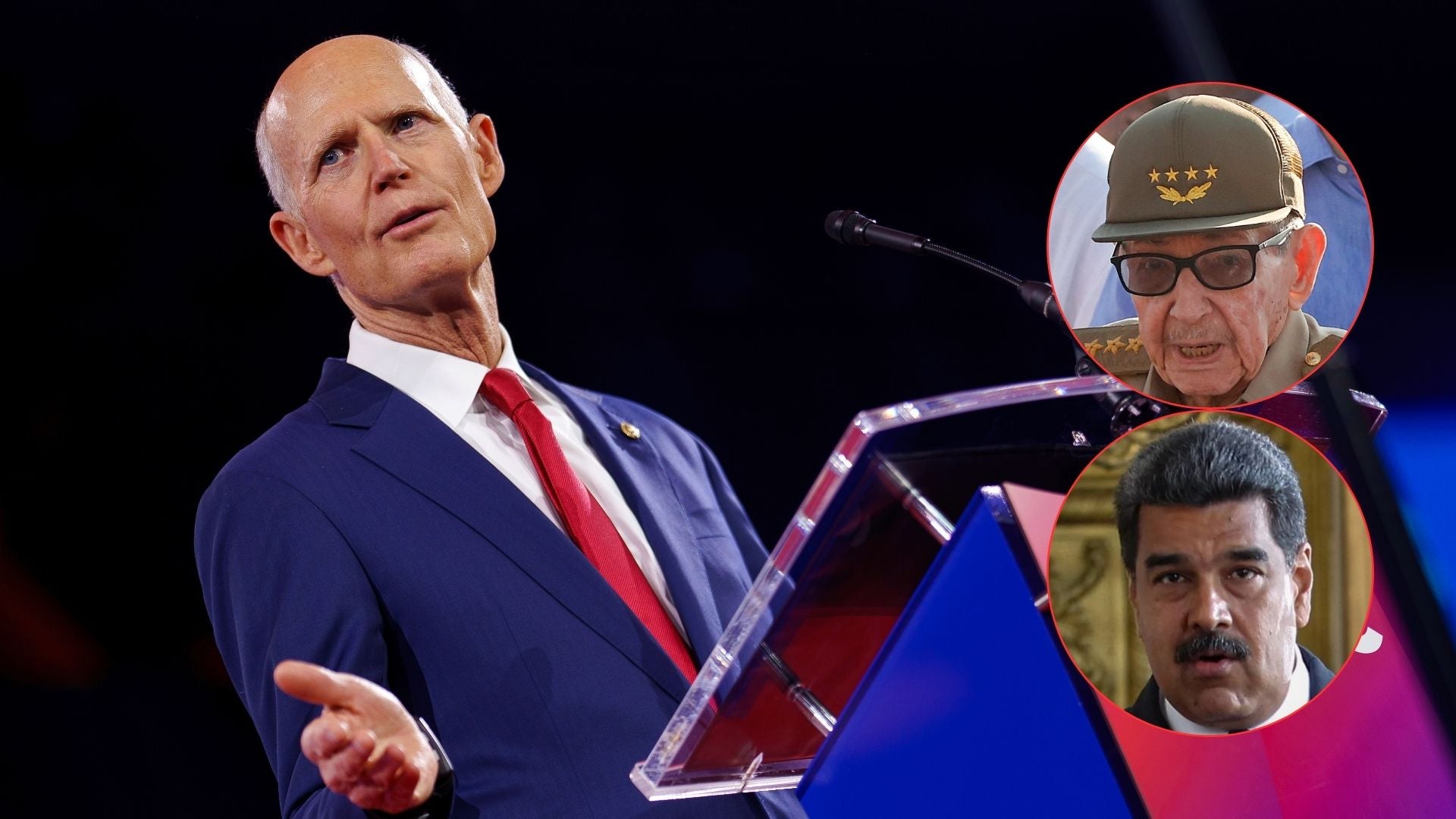 Rick Scott, Castro y Maduro | Fotos EFE
