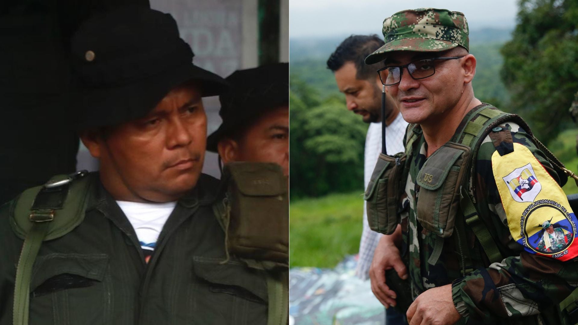 Alias Calarcá y alias Iván Mordisco.