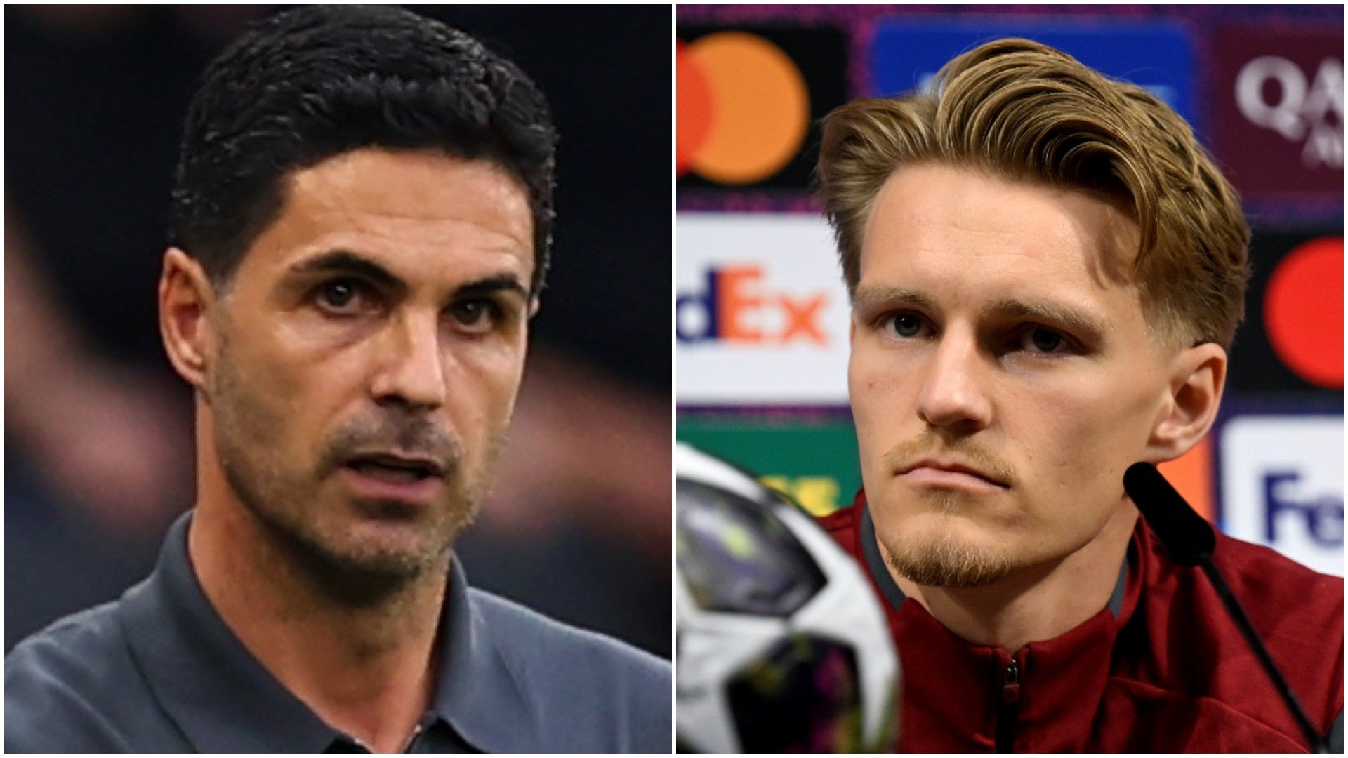 Mikel Arteta, DT español / Martin Ødegaard, futbolista - Fotos: EFE