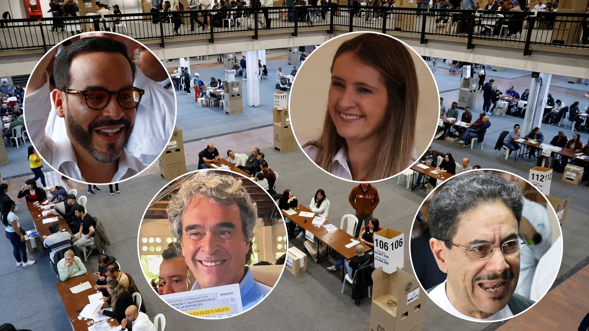 Elecciones Colombia 2026: Centro de votación, candidatos a la Presidencia Abelardo de la Espriella, Paloma Valencia, Sergio Fajardo e Iván Cepeda - Fotos: EFE