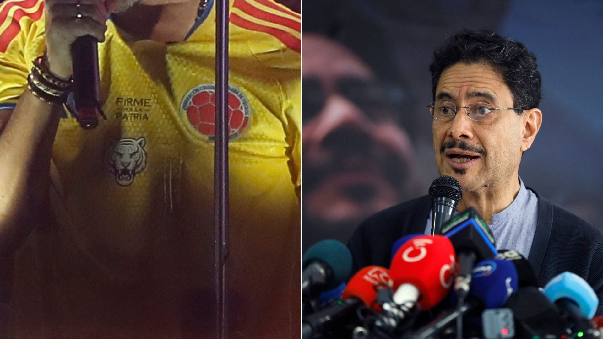 De la Espriella vistiendo camiseta de la selección Colombia/ Iván Cepeda - Fotos EFE