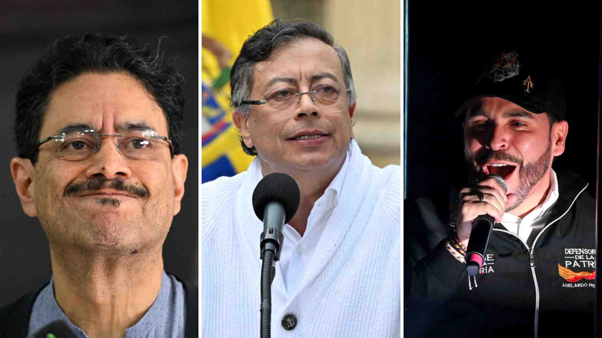 Iván Cepeda, Gustavo petro, Abelardo de la Espriella - AFP
