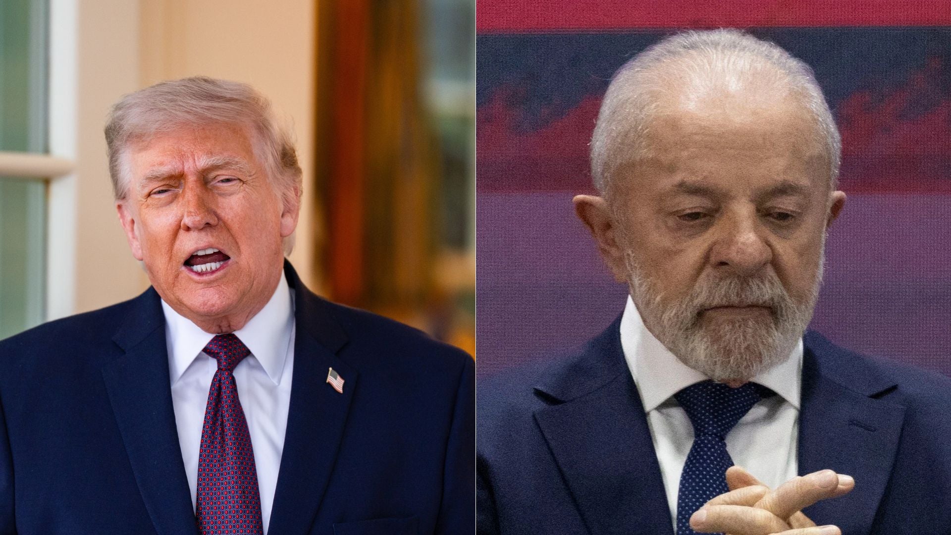 Donald Trump, presidente de EE. UU., Luiz Inácio Lula da Silva, presidente de Brasil - Fotos: EFE