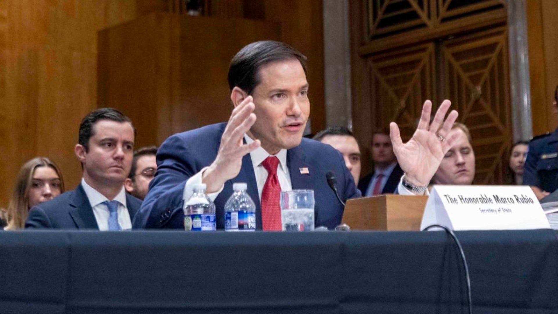 Marco Rubio ante la comisión de Relaciones Exteriores del Senado de EE. UU. - Foto_ EFE