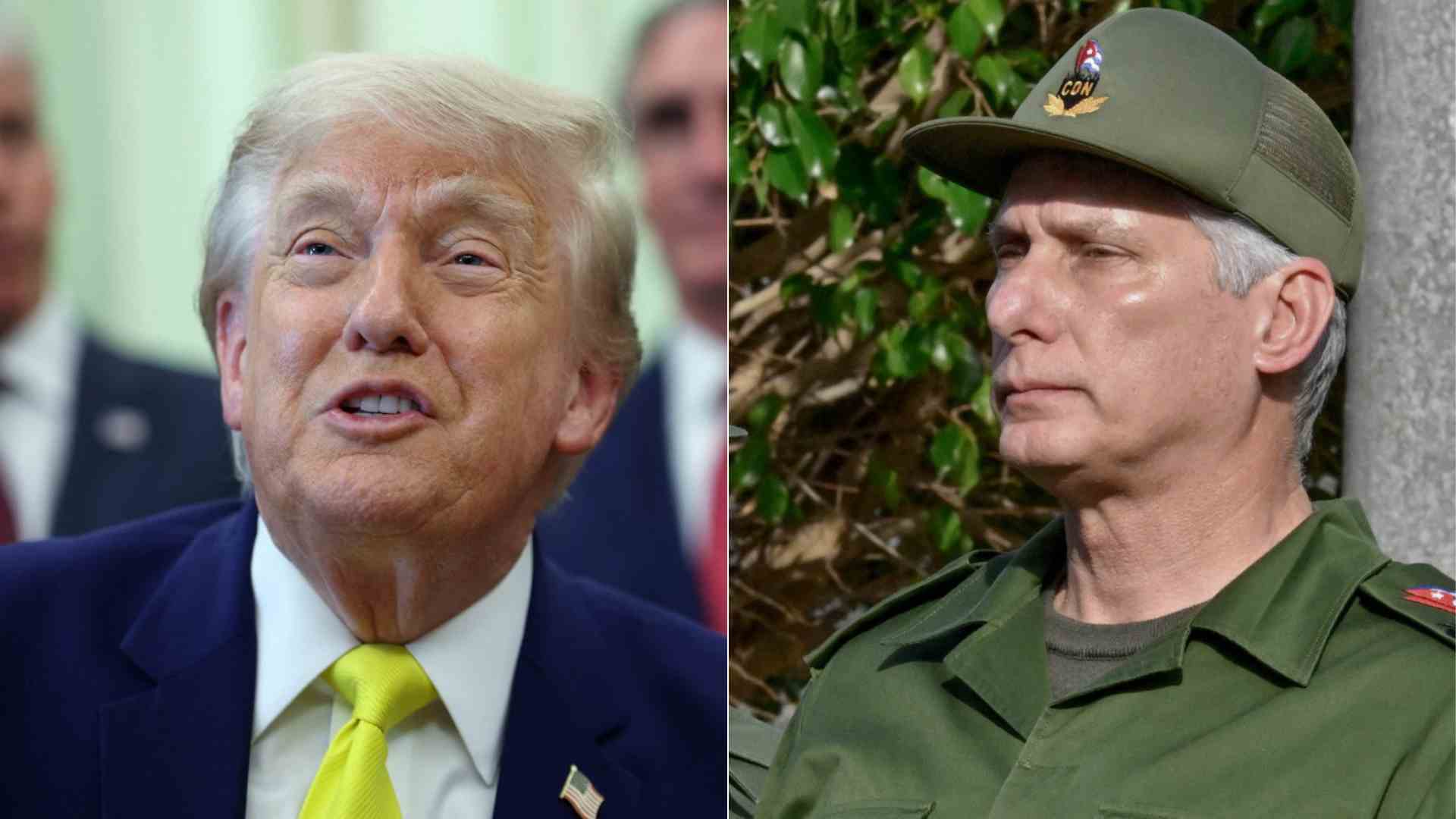 Donald Trump y Miguel Díaz-Canel - AFP