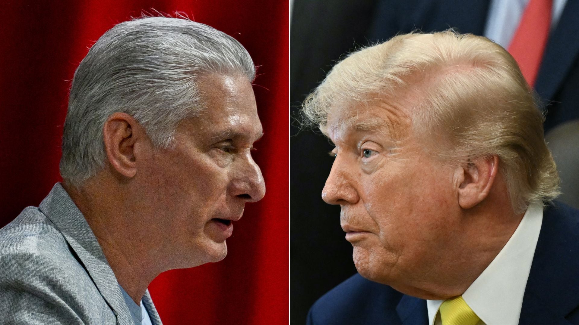Miguel Díaz-Canel/ Donald Trump - Fotos AFP