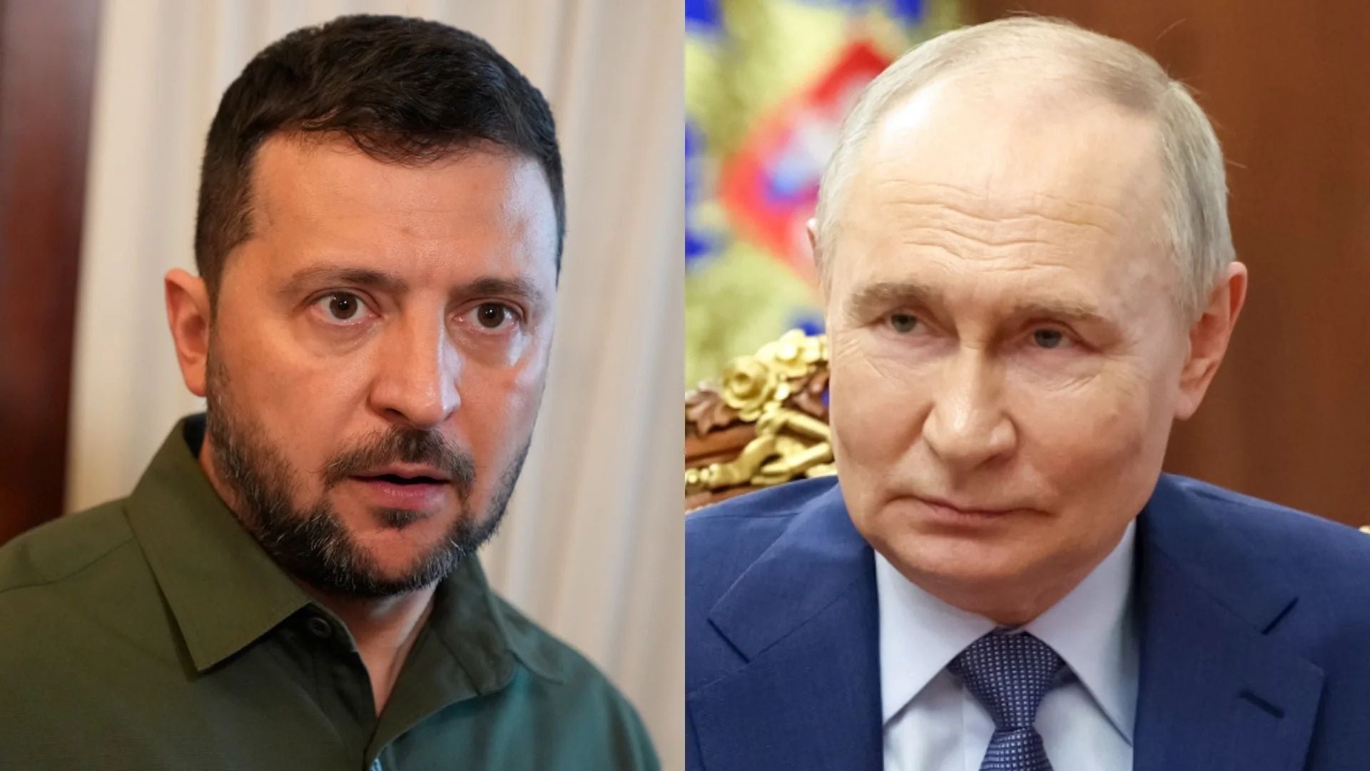 Volodímir Zelenski, presidente de Ucrania Vladímir Putin, presidente de Rusia - Fotos: EFE