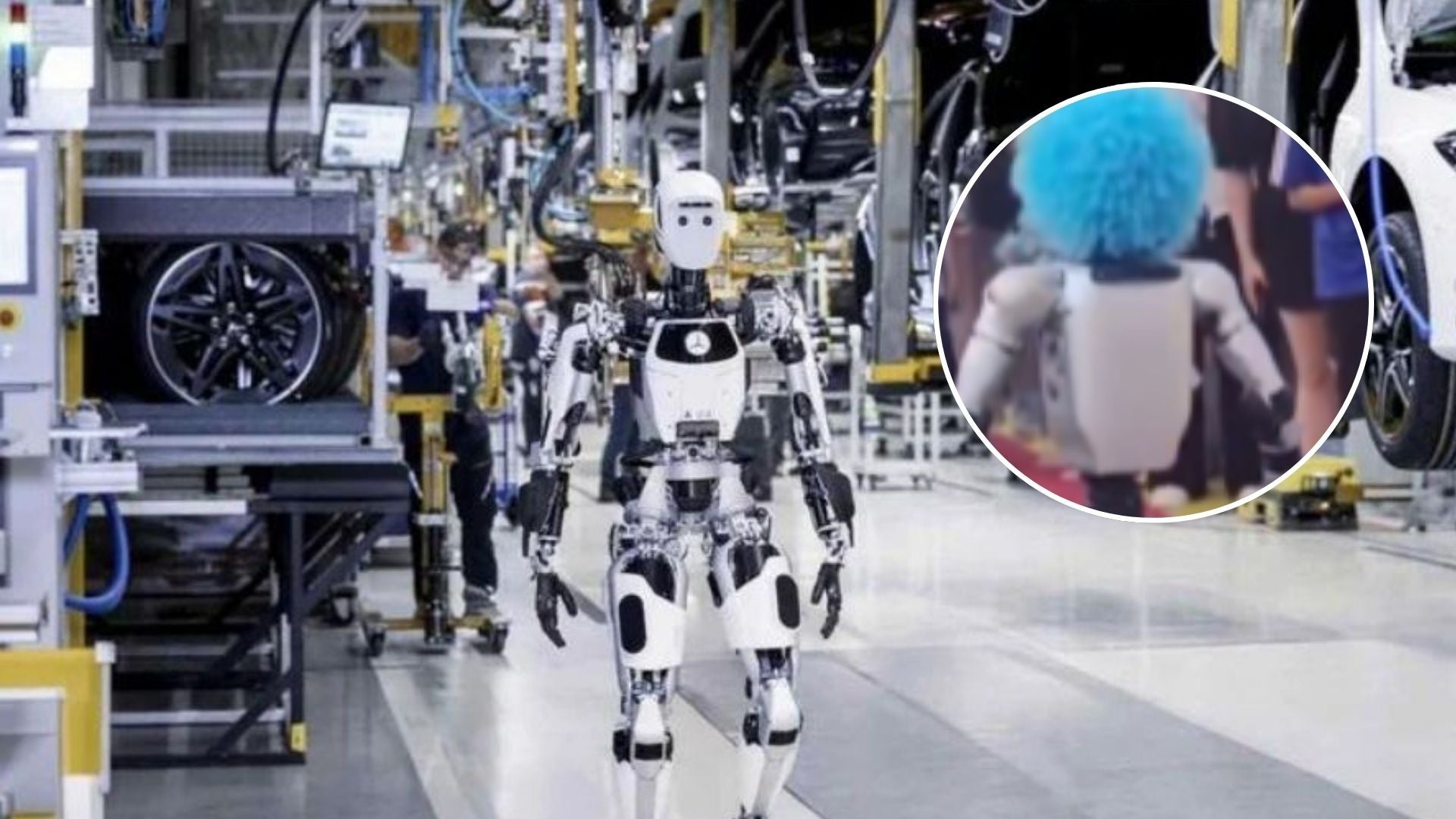 Así fue el impactante momento en que un robot humanoide golpeó en el estómago a un niño durante una presentación en China