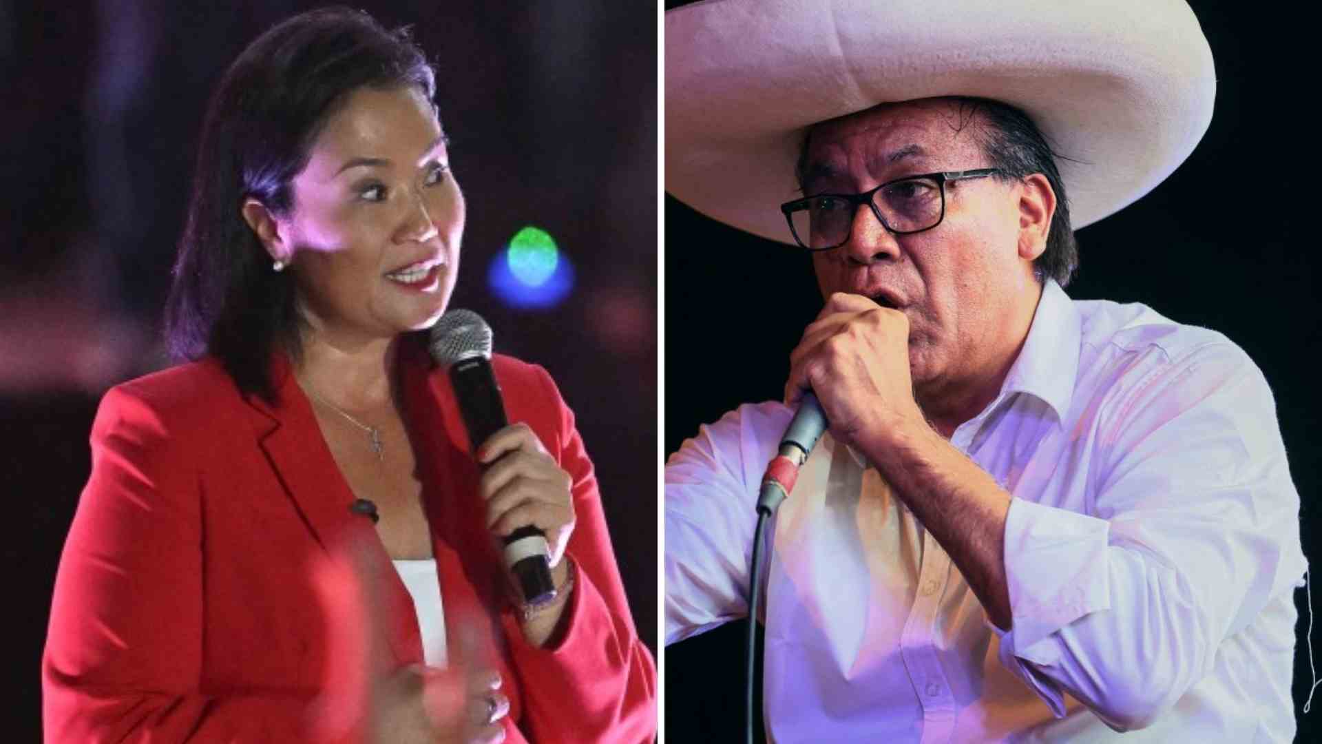 Keiko Fujimori y Roberto Sánchez - AFP