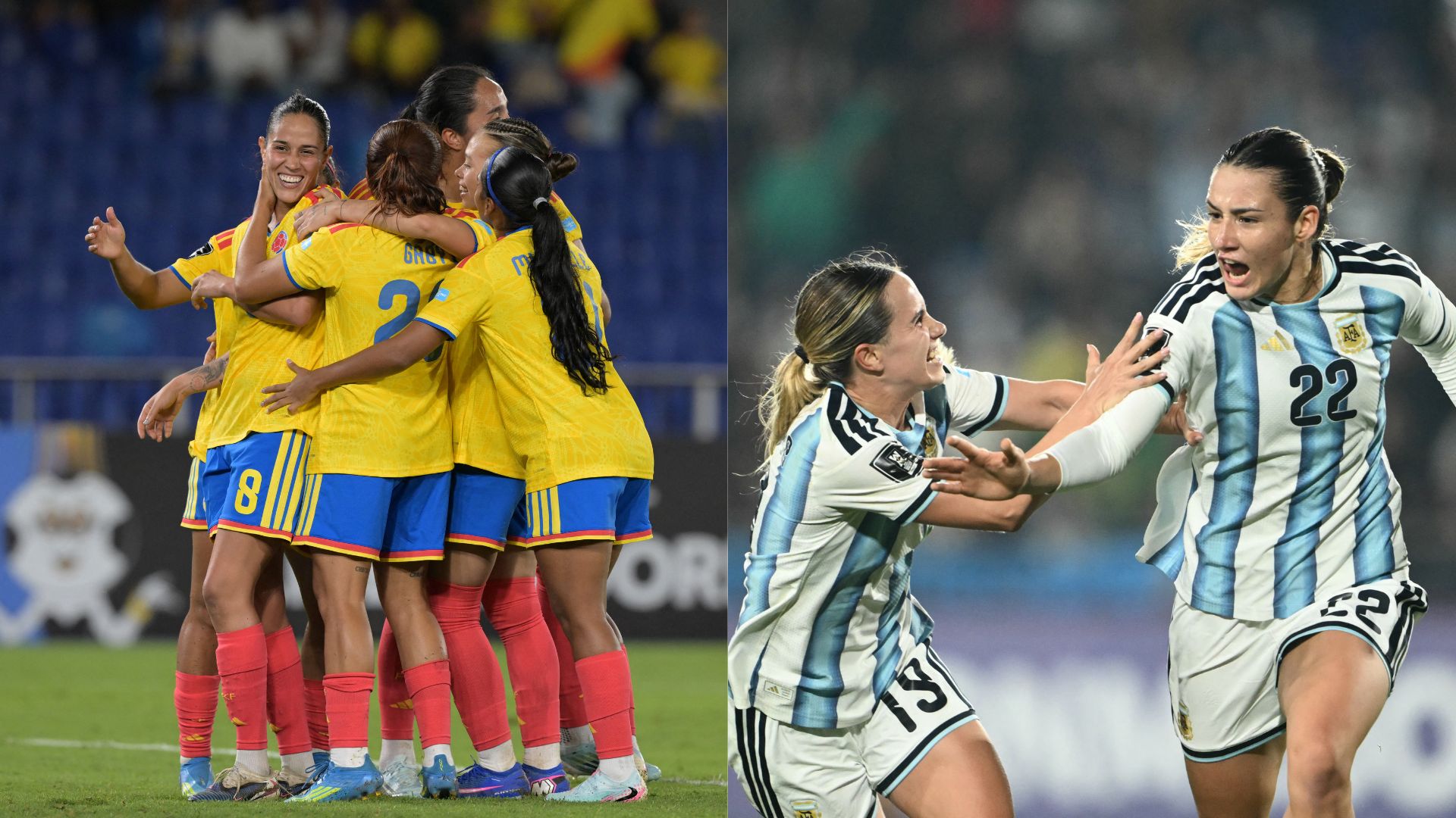 Selecciones de Colombia y de Argentina clasificadas al Mundial de Brasil 2027 - Fotos: AFP