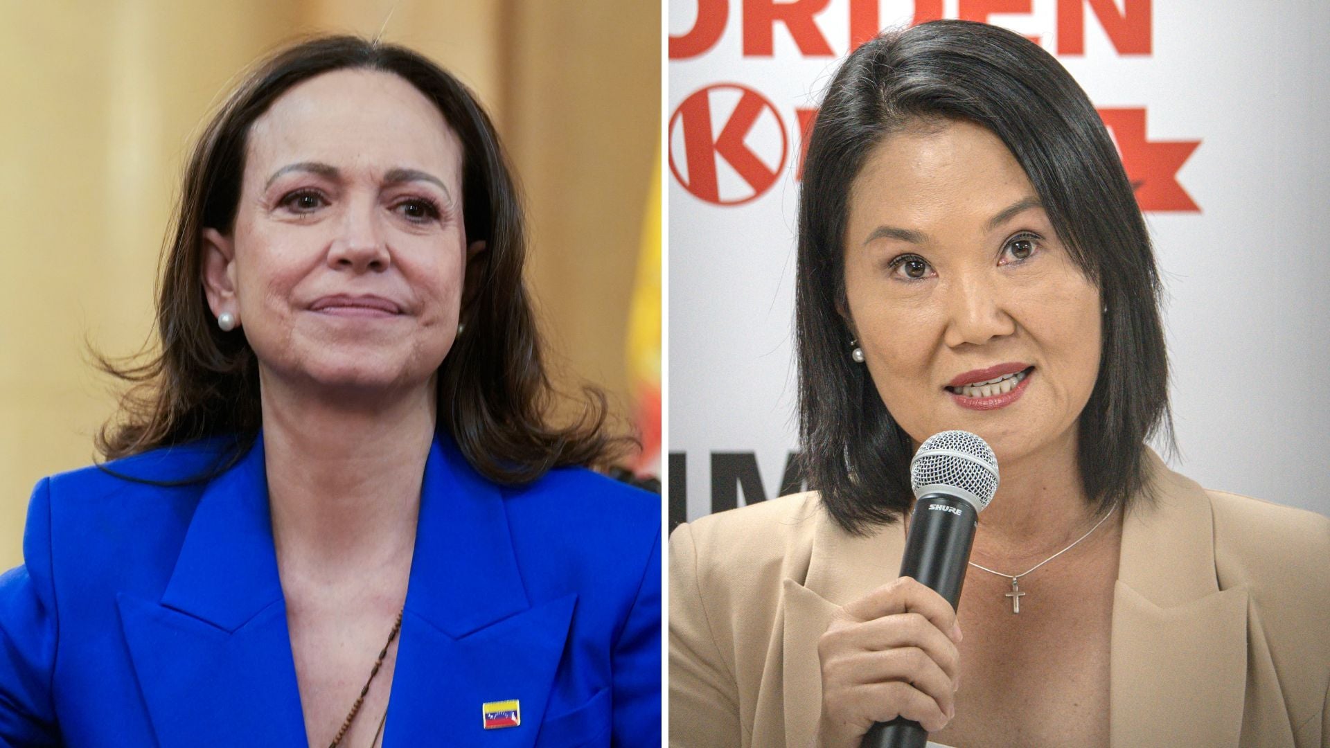 María Corina Machaco y Keiko Fujimori | Fotos EFE