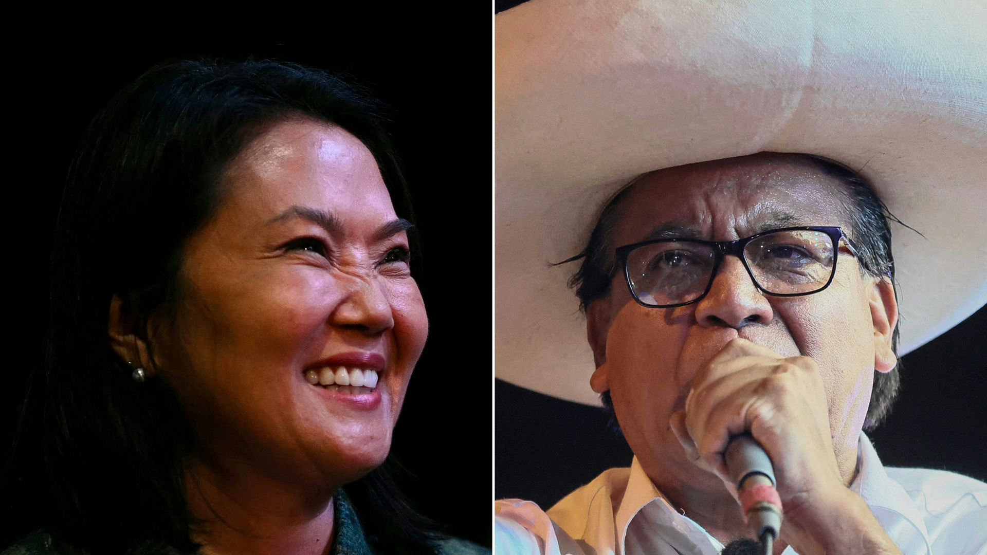 Keiko Fujimori y Roberto Sánchez | Foto: AFP