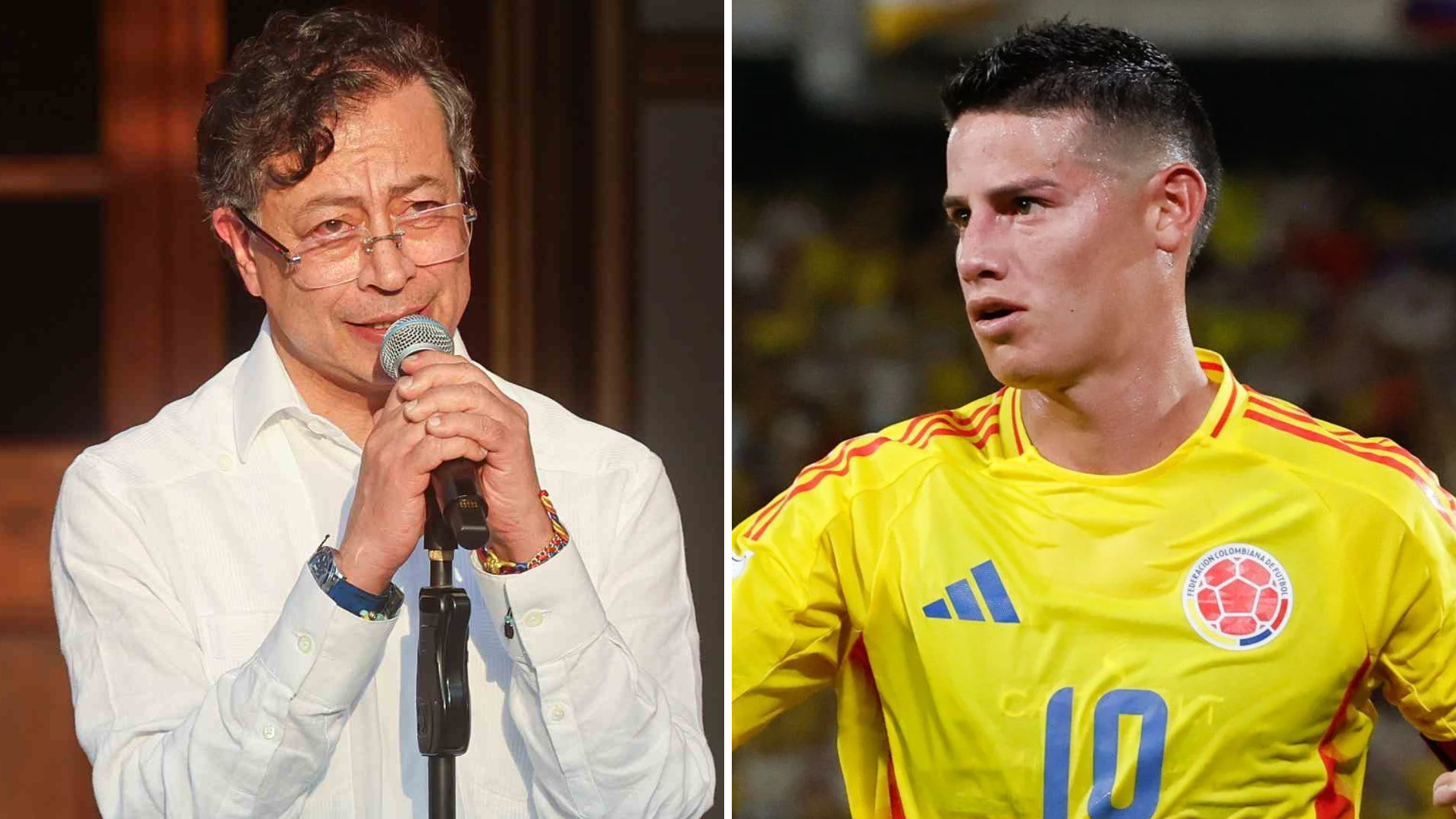 Gustavo Petro y James Rodríguez | Foto: EFE
