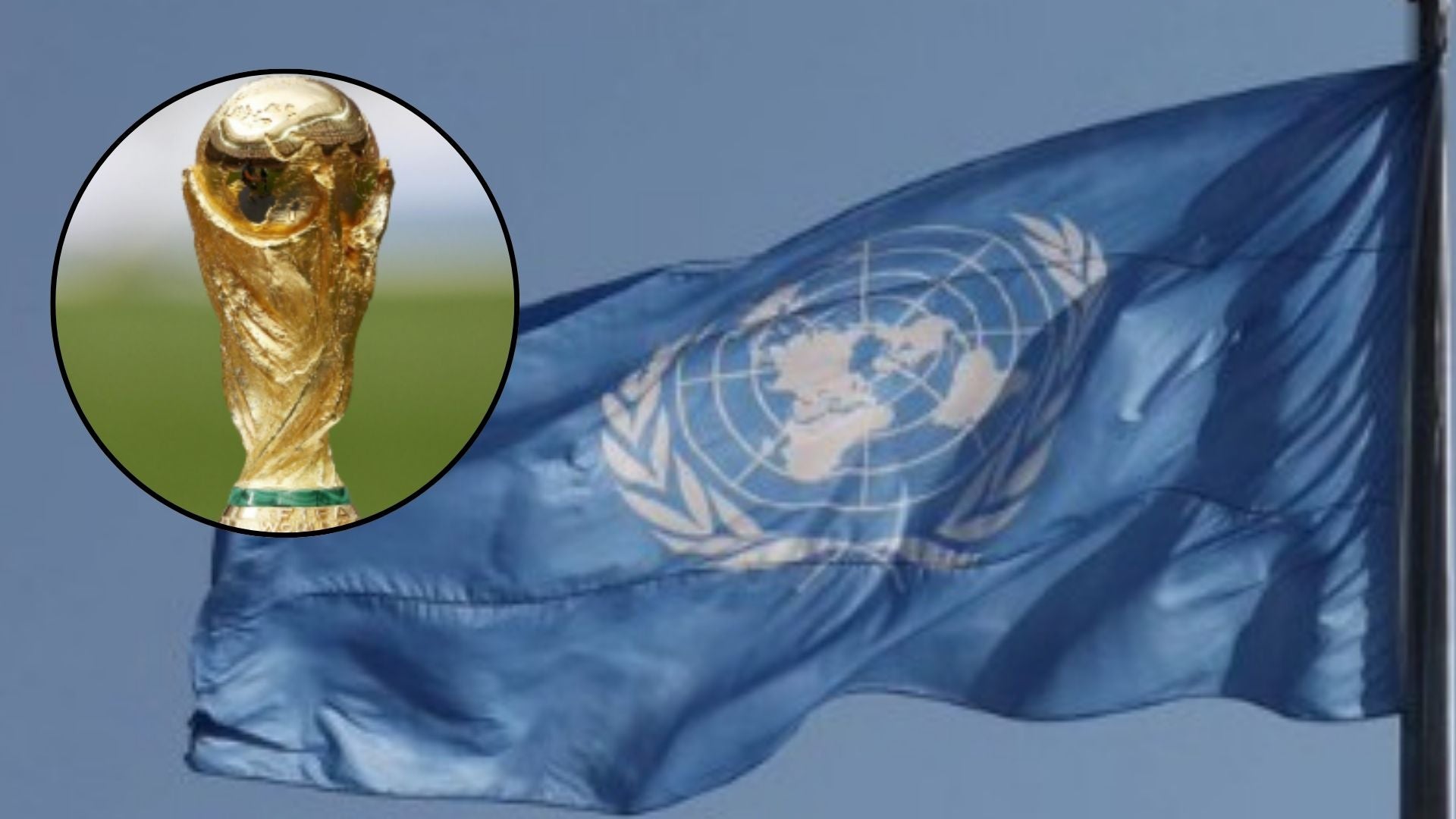 Copa del Mundo de la FIFA / Bandera de la ONU - Fotos: EFE