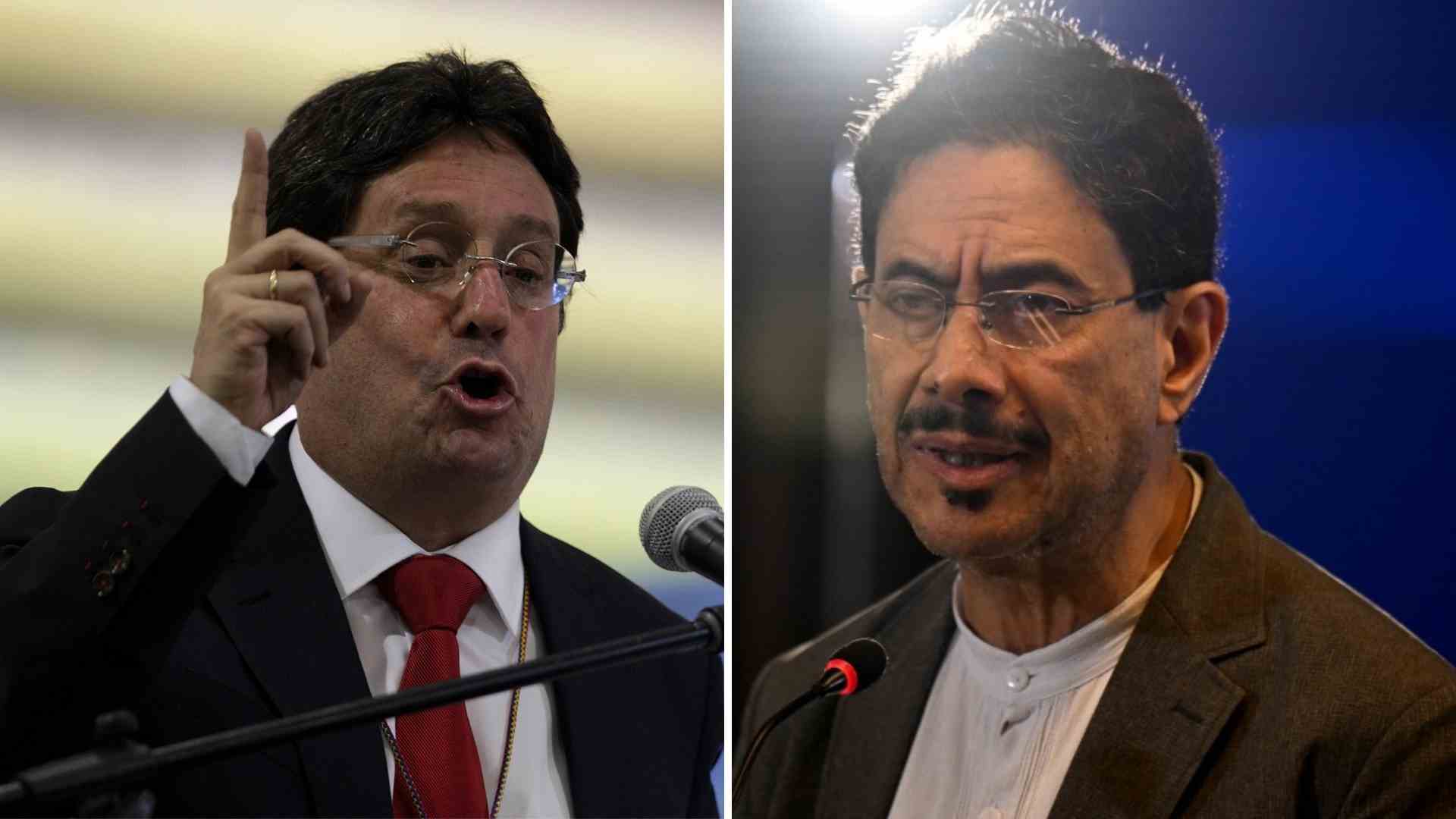 Pacho Santos e Iván Cepeda - Fotos EFE y AFP