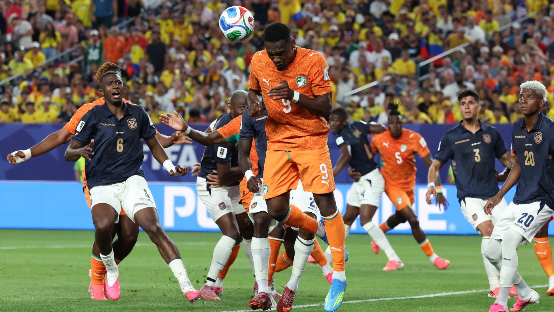 Costa de Marfil vs Ecuador en el Mundial / FOTO: EFE