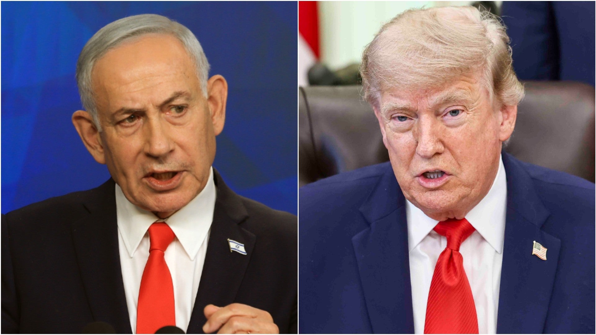 Benjamín Netanyahu, primer ministro de Israel / Donald Trump, presidente de EE. UU. - Fotos: EFE