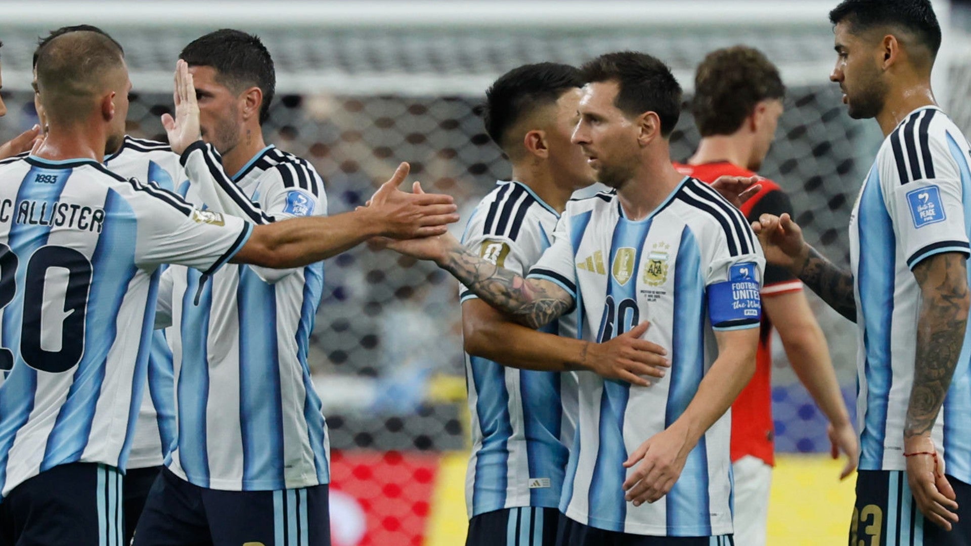 Selección Argentina con Messi / FOTO: EFE