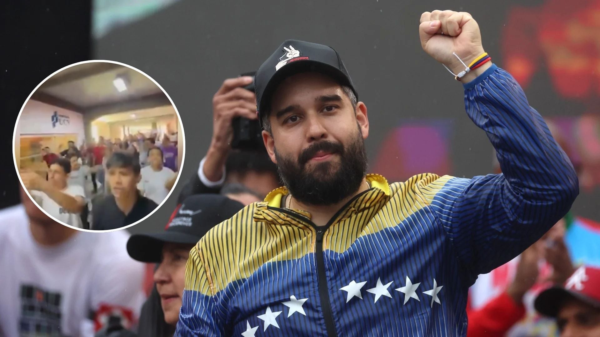 Estudiantes de la UCV rechazaron la presencia de 'Nicolasito' - Foto: EFE
