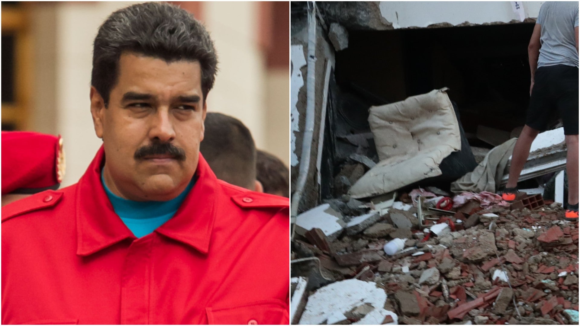 Nicolás Maduro, dictador venezolano / Daños ocasionados por terremotos registrados en Venezuela - Fotos: EFE