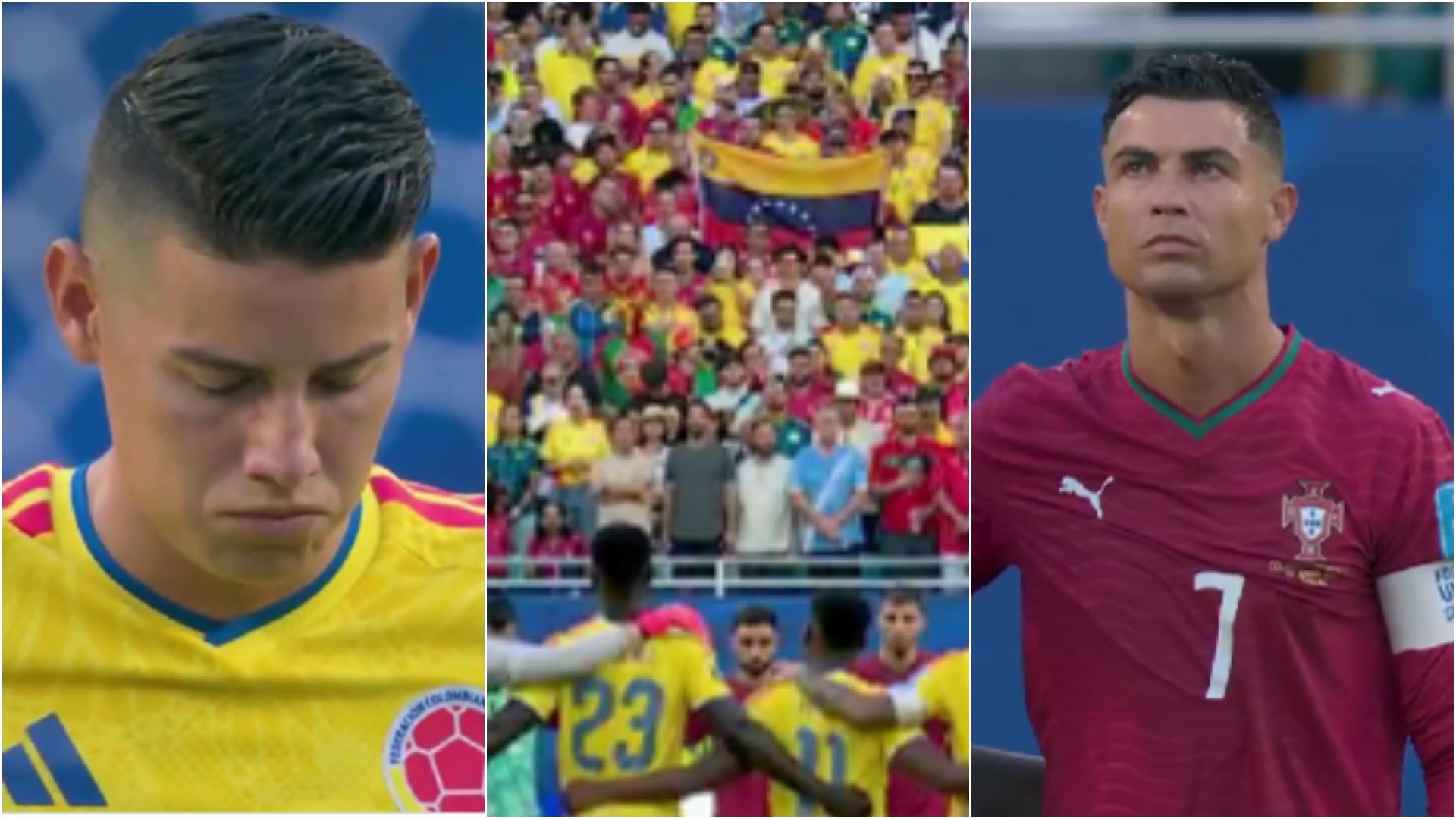 Jugadores de la selección Colombia y la selección de Portugal - Fotos: X