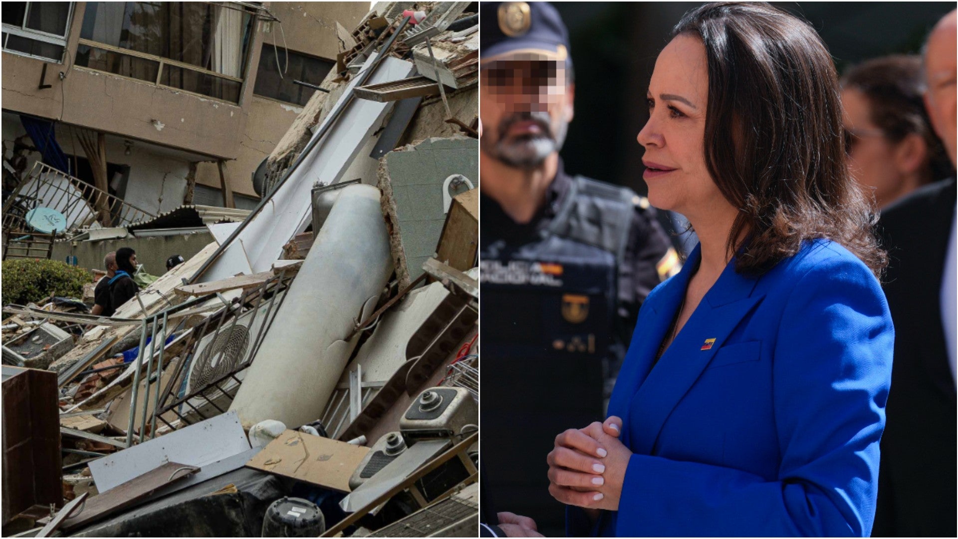 María Corina Machado, Premio Nobel de la Paz / Daños ocasionados por los terremotos en Venezuela - Fotos: EFE