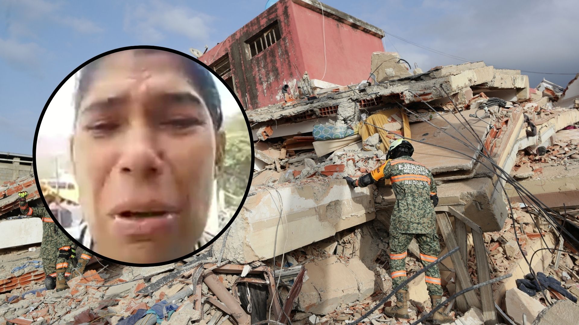 Yulia Sánchez, madre de niños atrapados bajo los escombros en La Guaira / Daños ocasionados por los terremotos en Venezuela - Fotos: NTN24 / EFE