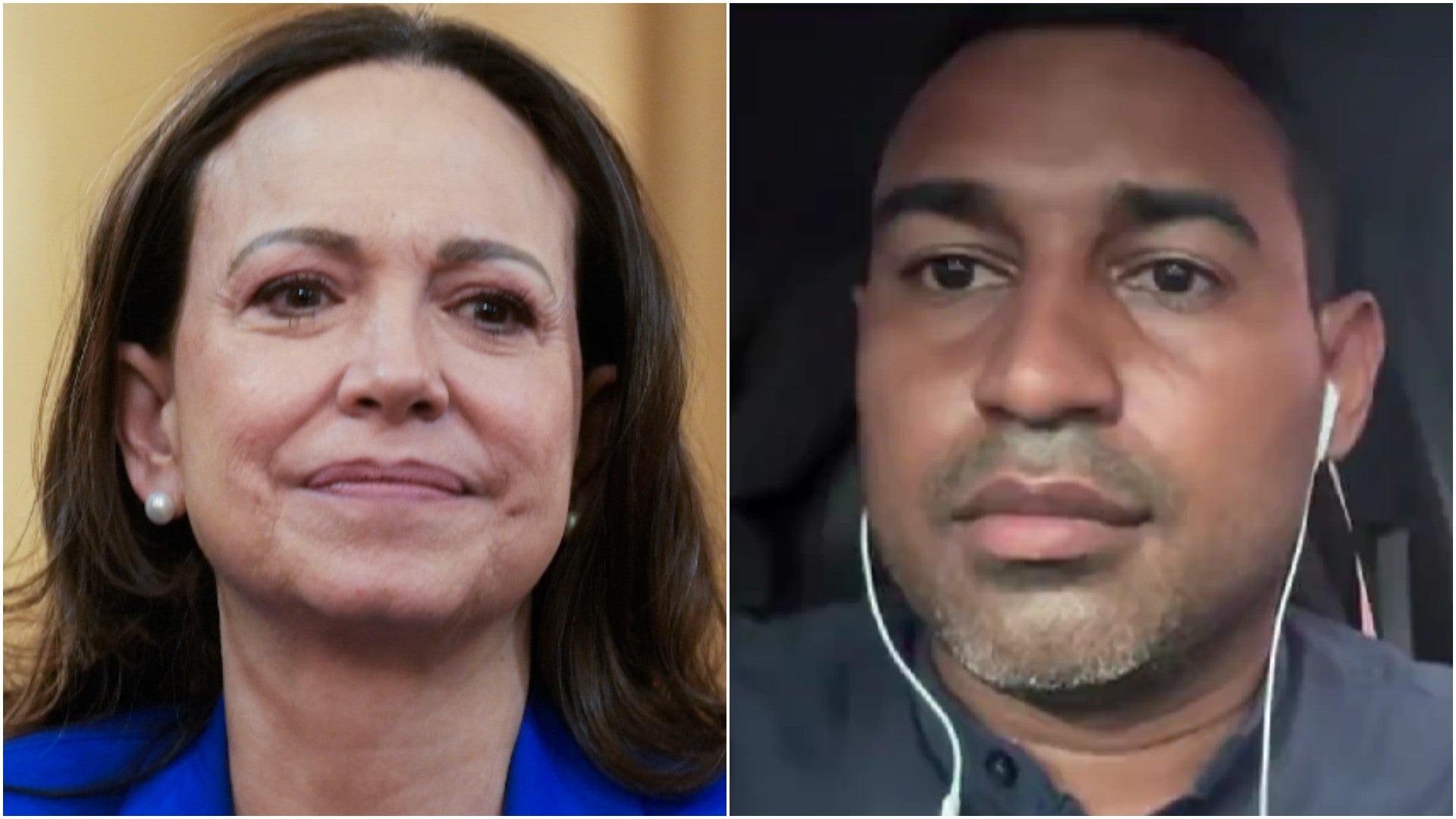 María Corina Machado, Premio Nobel de la Paz / Guillermo López, exprisionero político venezolano - Fotos: EFE / NTN24