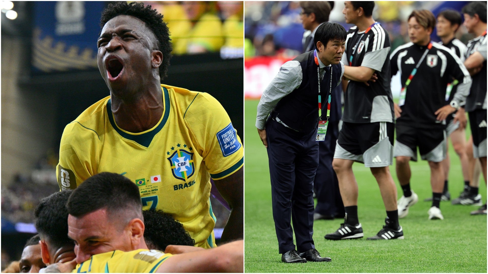 Jugadores de la selección de Brasil / DT de la selección de Japón - Fotos: EFE