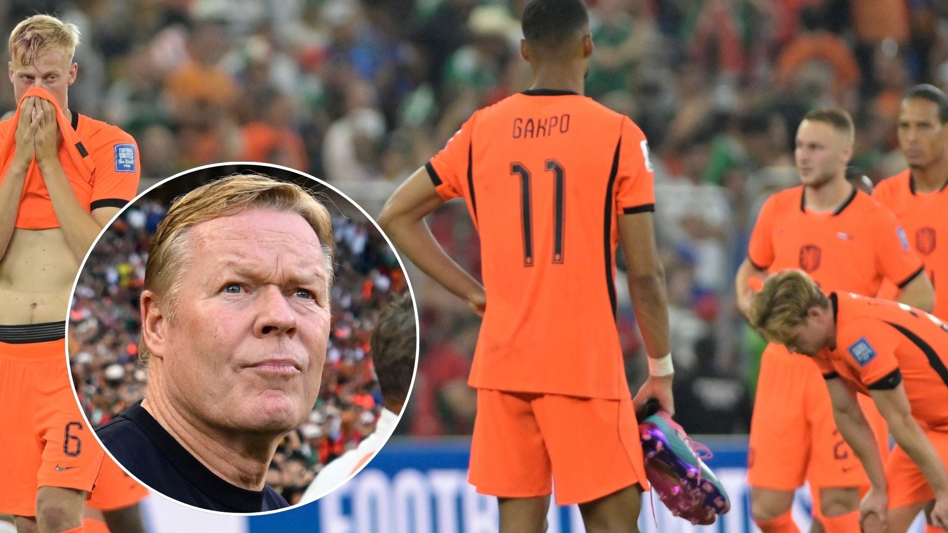 DT y jugadores de la selección de fútbol de Países Bajos - Fotos: EFE