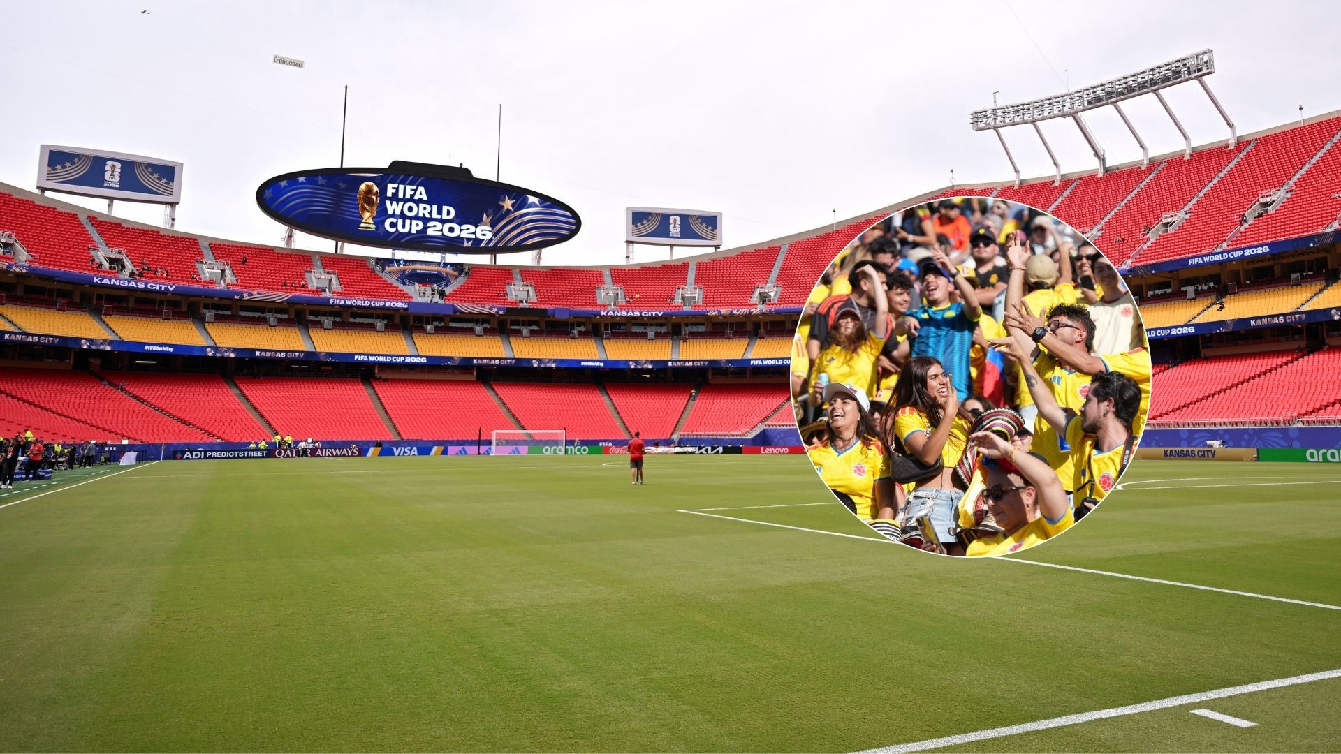 Arrowhead Stadium de Kansas City/ Hinchas colombianos - Fotos EFE