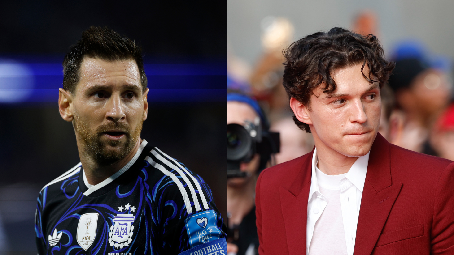 Messi y Tom Holland | Foto: EFE