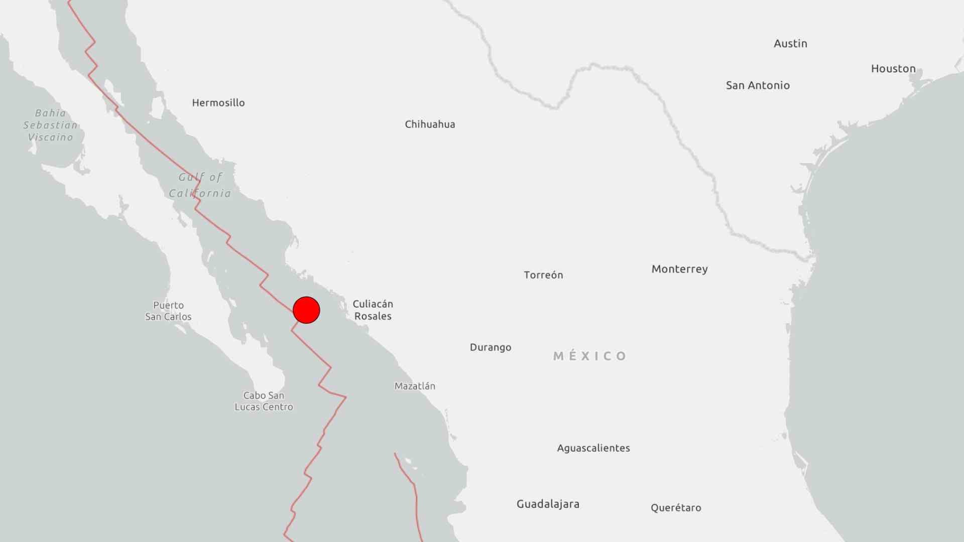 Sismo en el Golfo de California - USGS