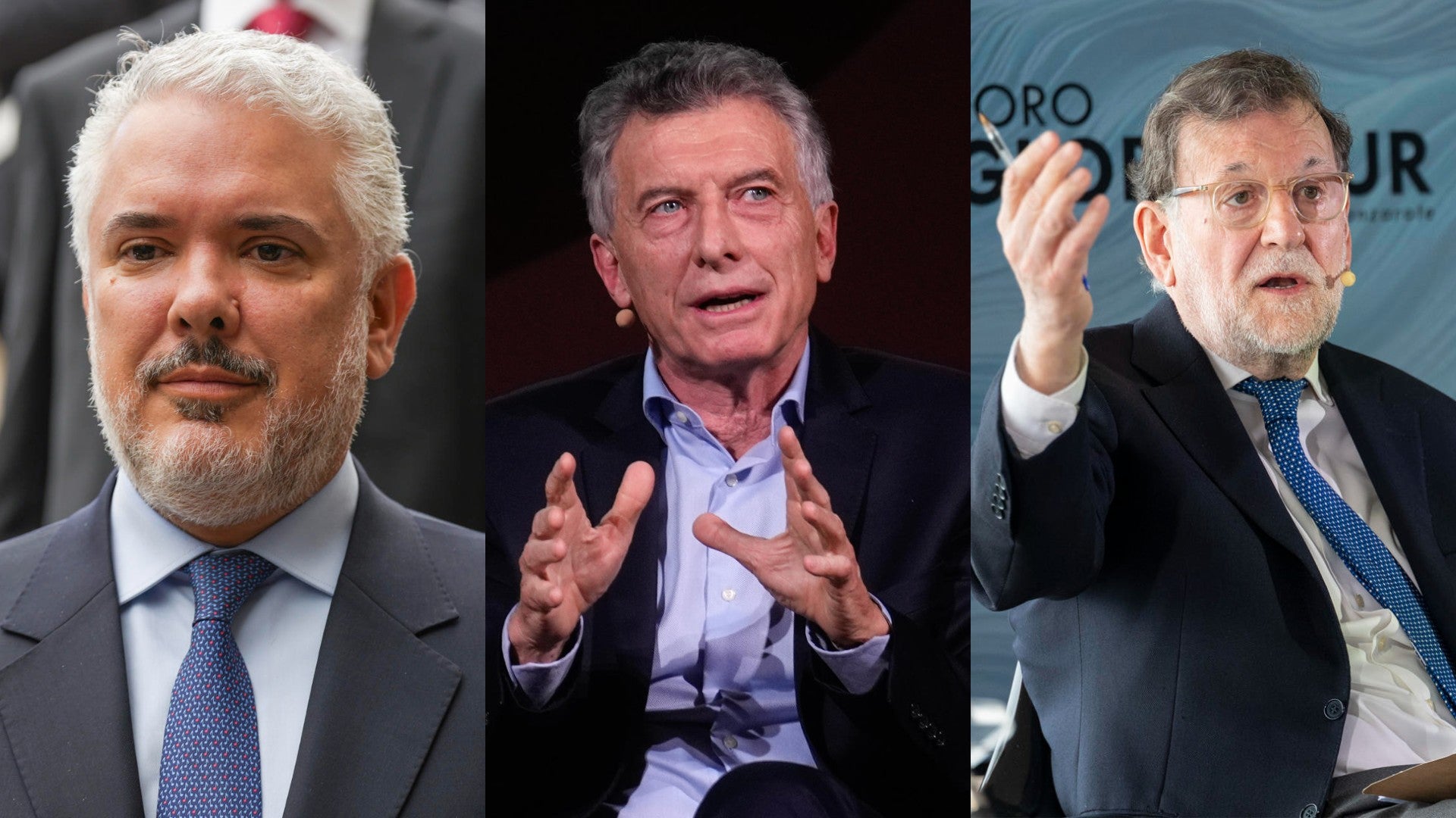Iván Duque, Mauricio Macri y Mariano Rajoy, integrantes del Grupo IDEA. (EFE)