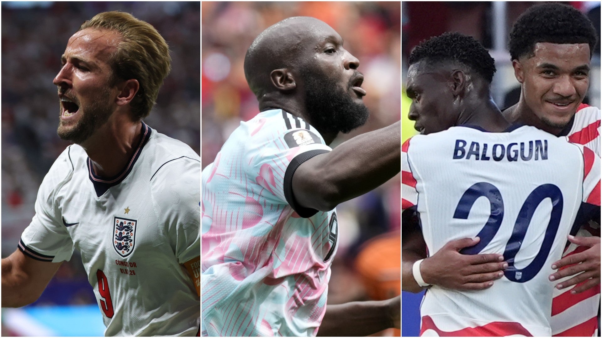 Jugadores de las selecciones de Inglaterra, Bélgica y EE. UU. - Fotos: EFE
