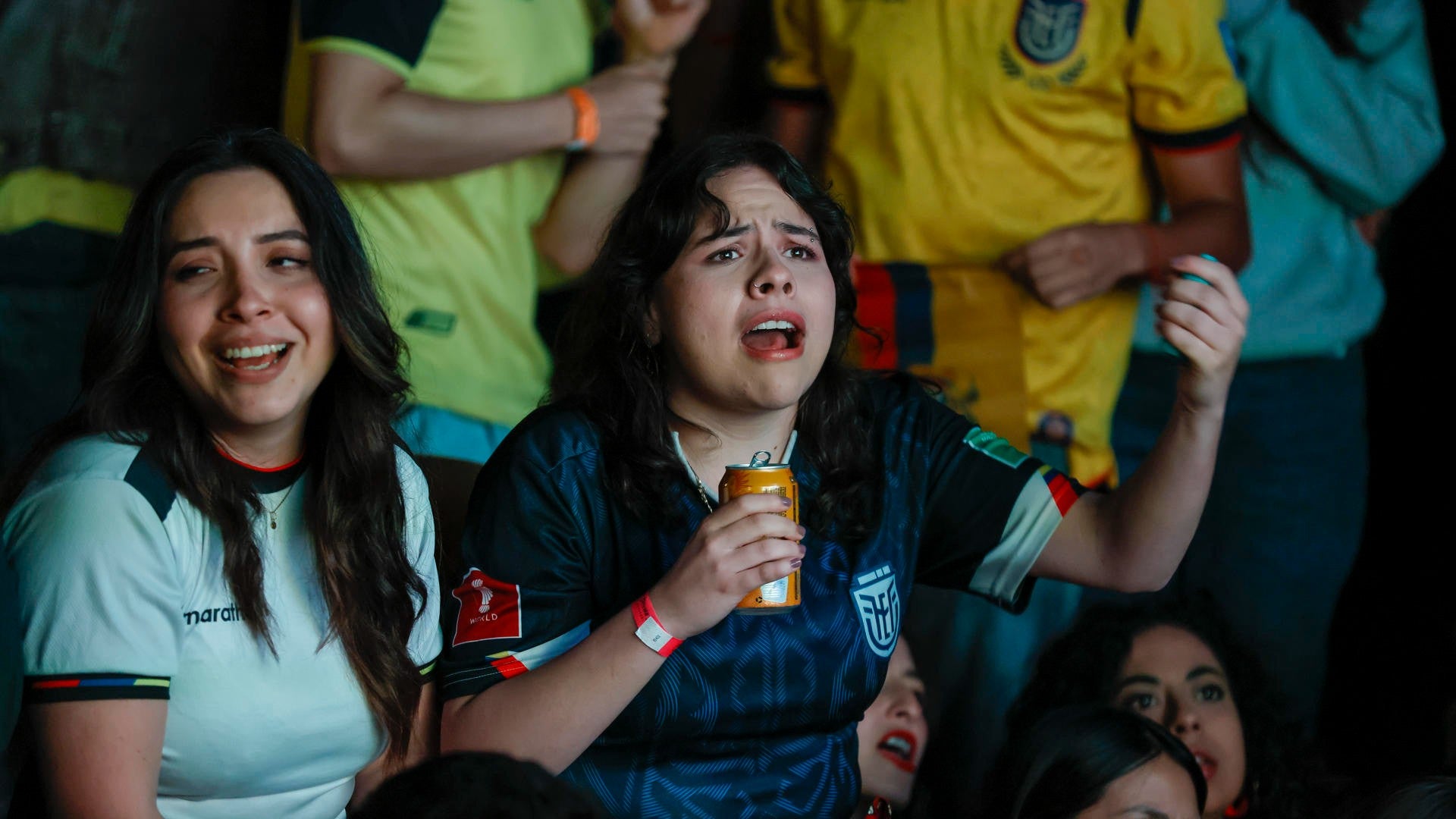Hinchas de Ecuador, eliminada del Mundial. (EFE)