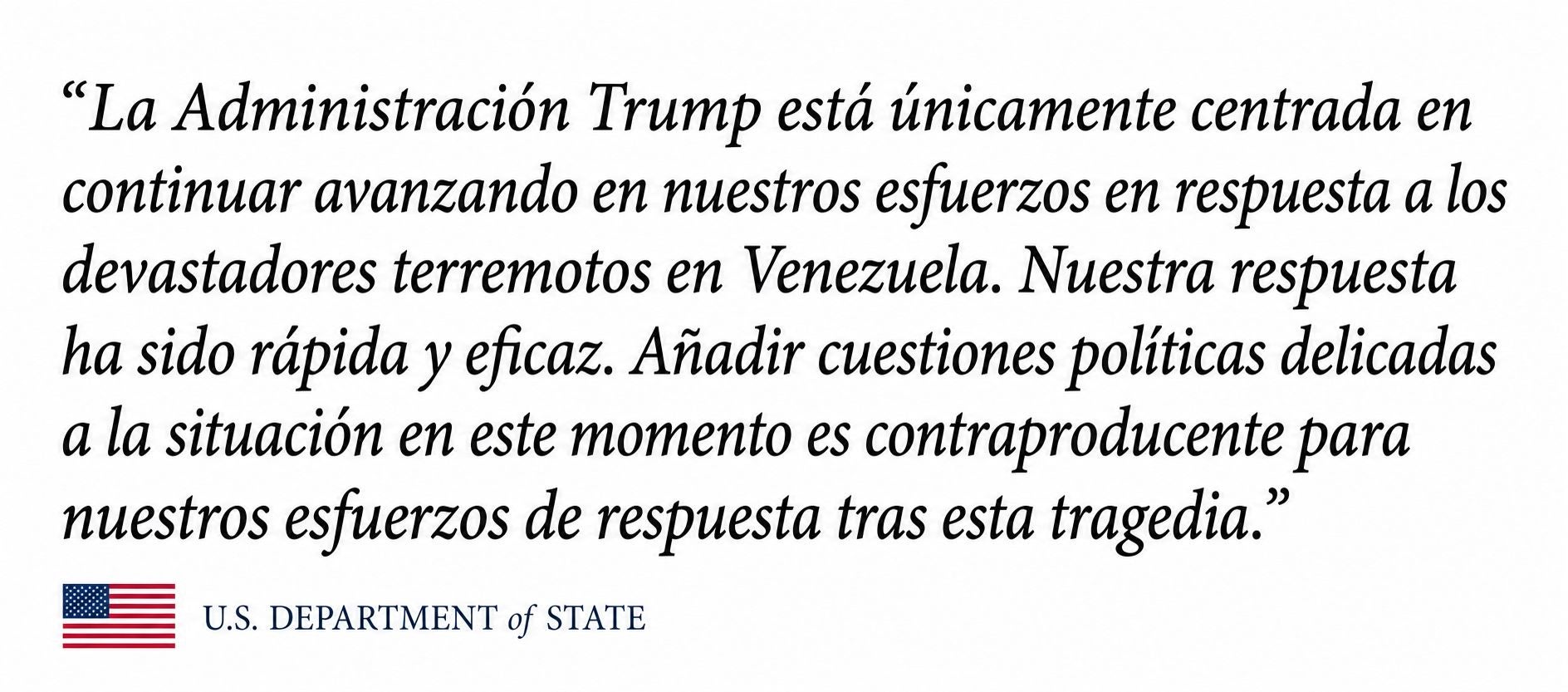 Respuesta del Departamento de Estado a NTN24.