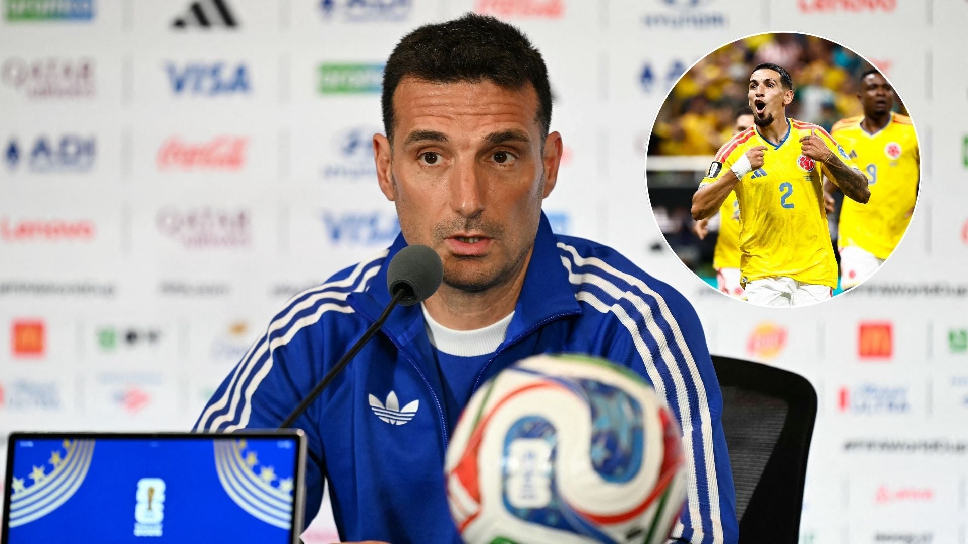 Lionel Scaloni/ Selección Colombia - Fotos AFP