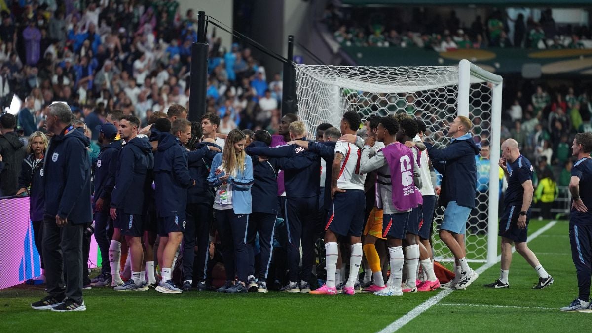 Jugadores de Inglaterra (AFP)