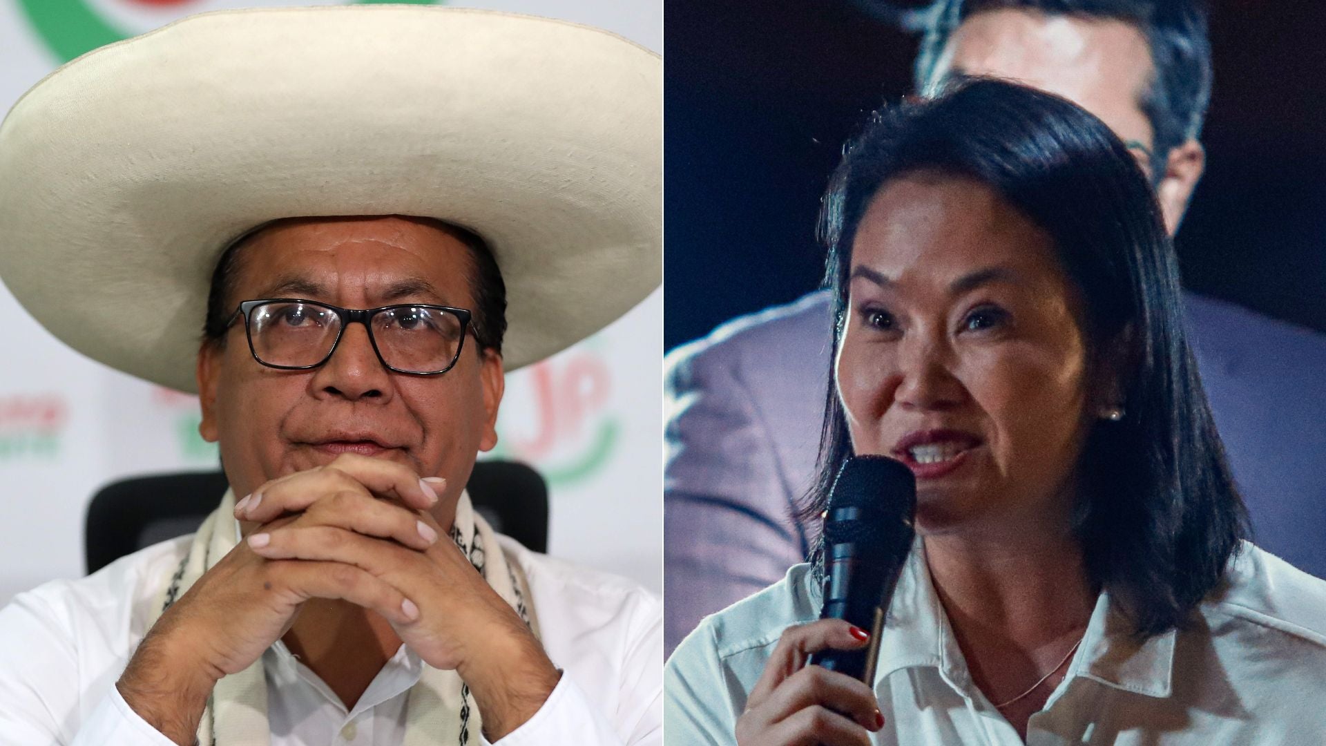 Roberto Sánchez/ Keiko Fujimori - Fotos EFE