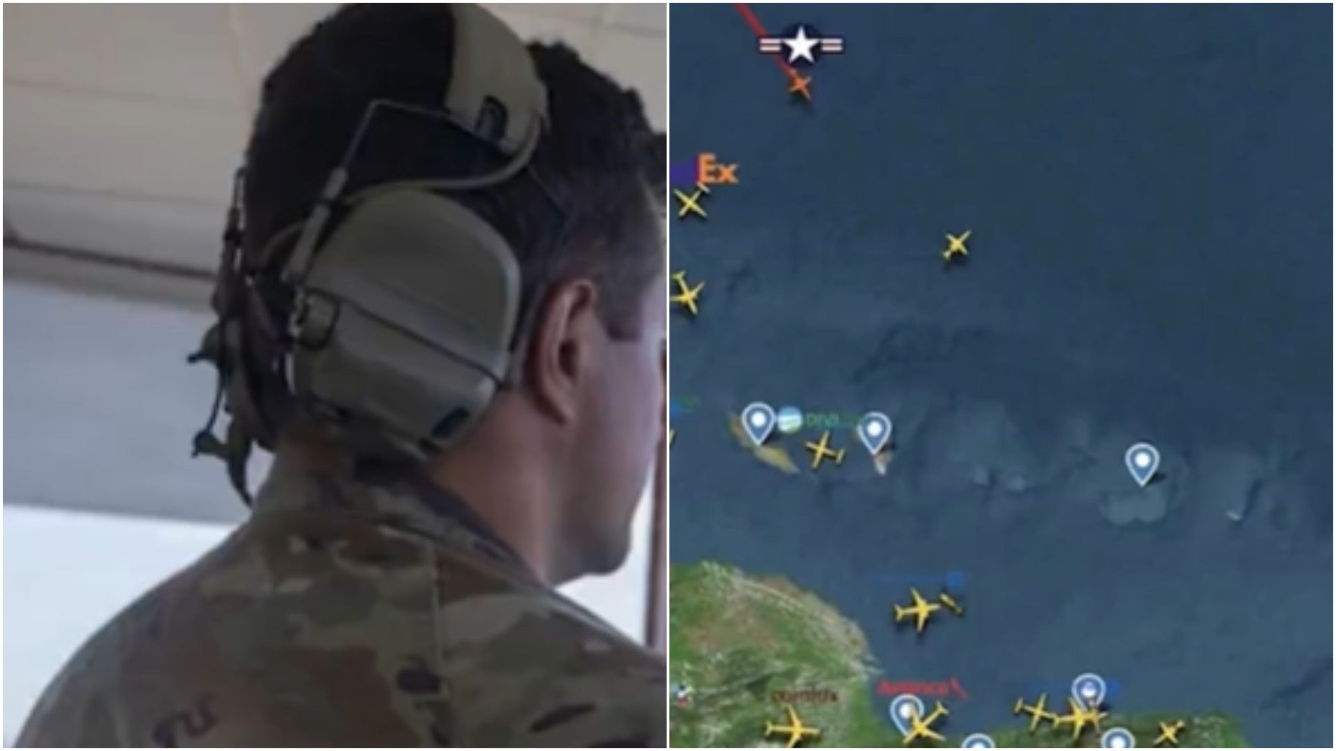 Militar de los EE. UU. / Avión de la Fuerza Aérea de Estados Unidos volando a Venezuela - Fotos: X