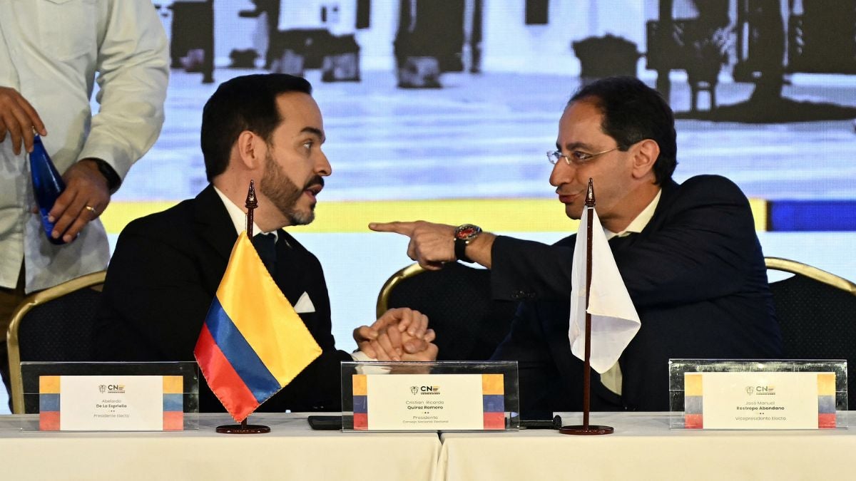 Abelardo de la Espriella y José Manuel Restrepo (AFP)