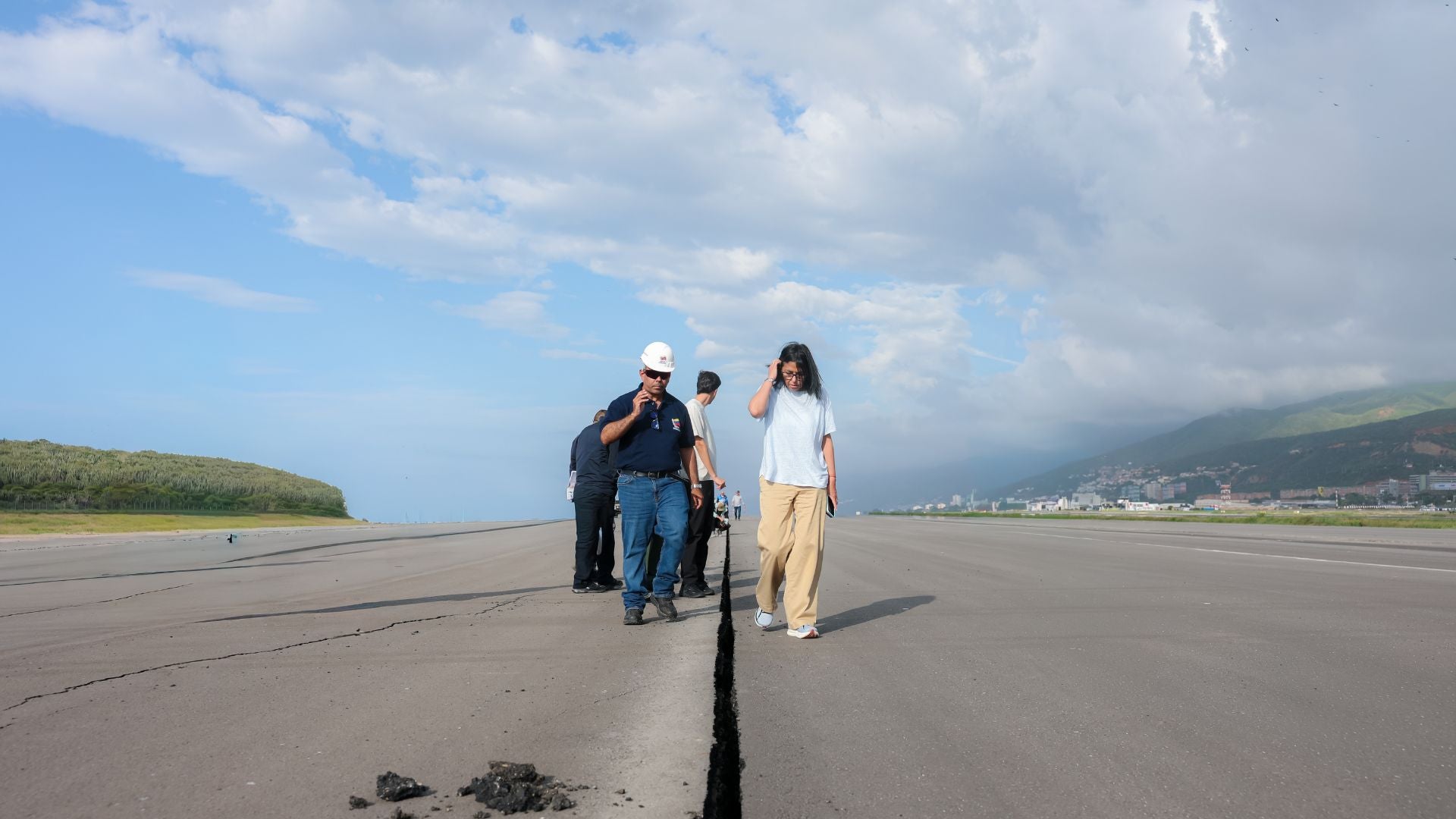 Delcy Rodríguez en el Aeropuerto Simón Bolívar de Maiquetía - EFE
