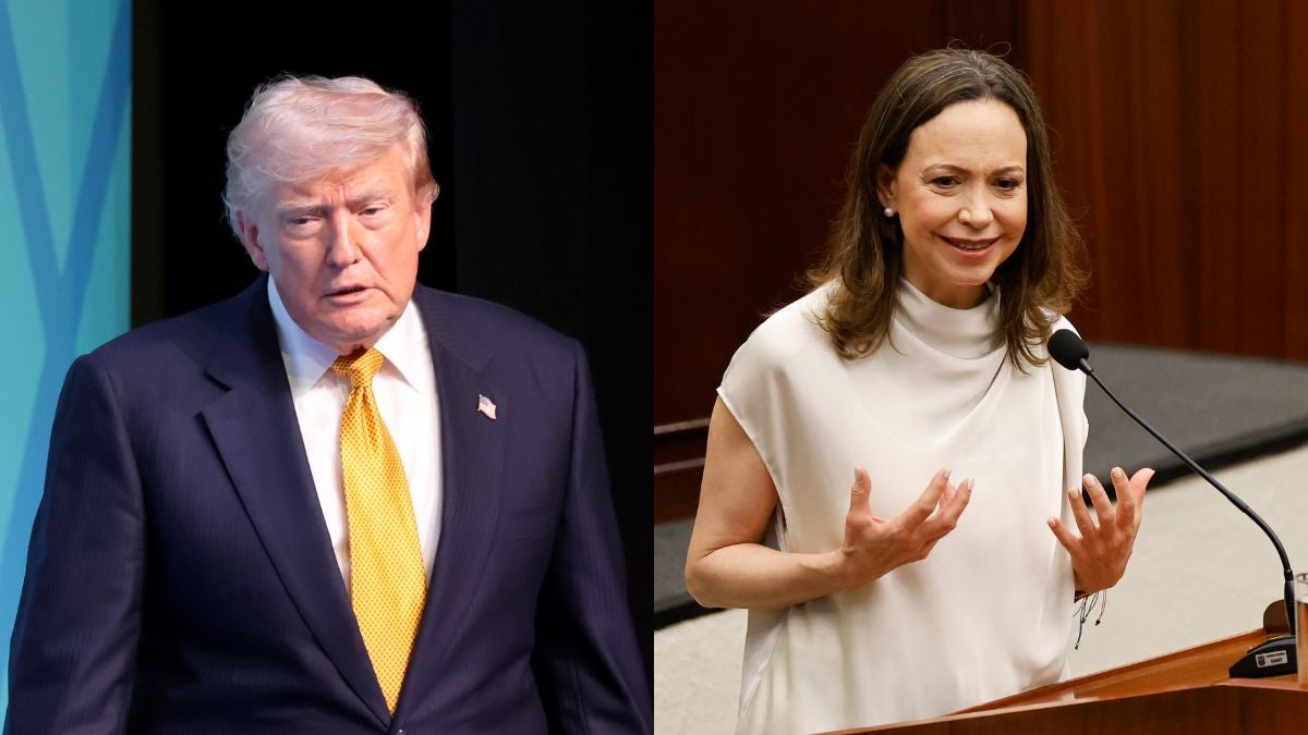 Donald Trump y María Corina Machado (EFE)