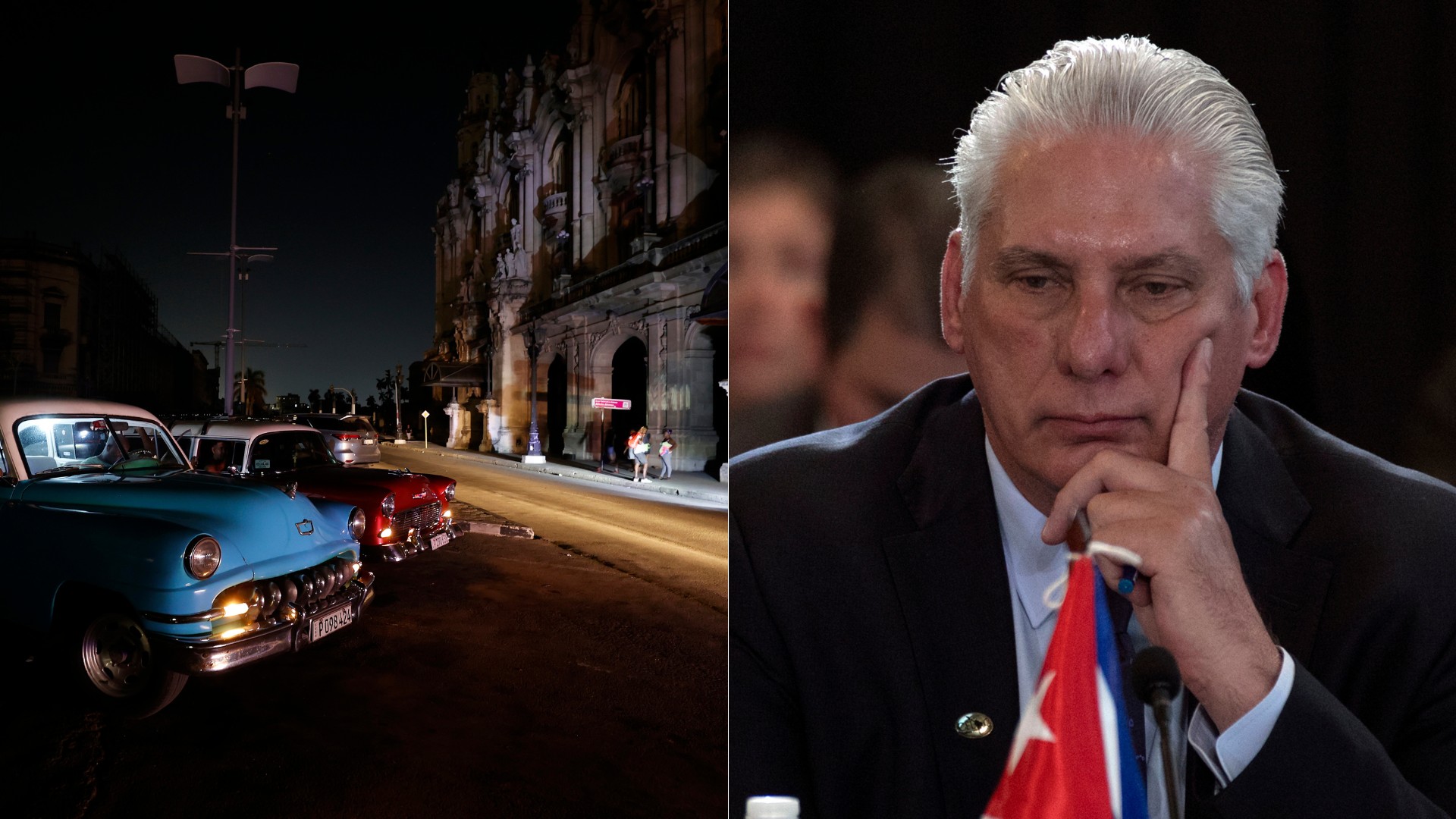 Apagón en Cuba y Miguel Díaz-Canel | Foto: EFE