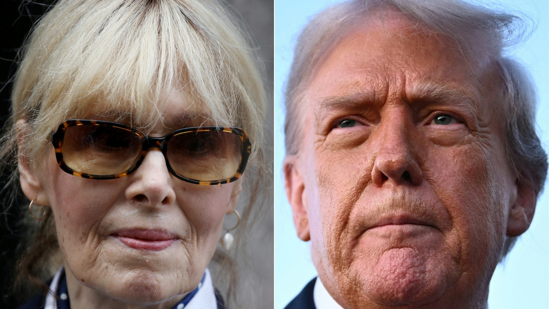 E. Jean Carroll y Donald Trump | Foto: AFP
